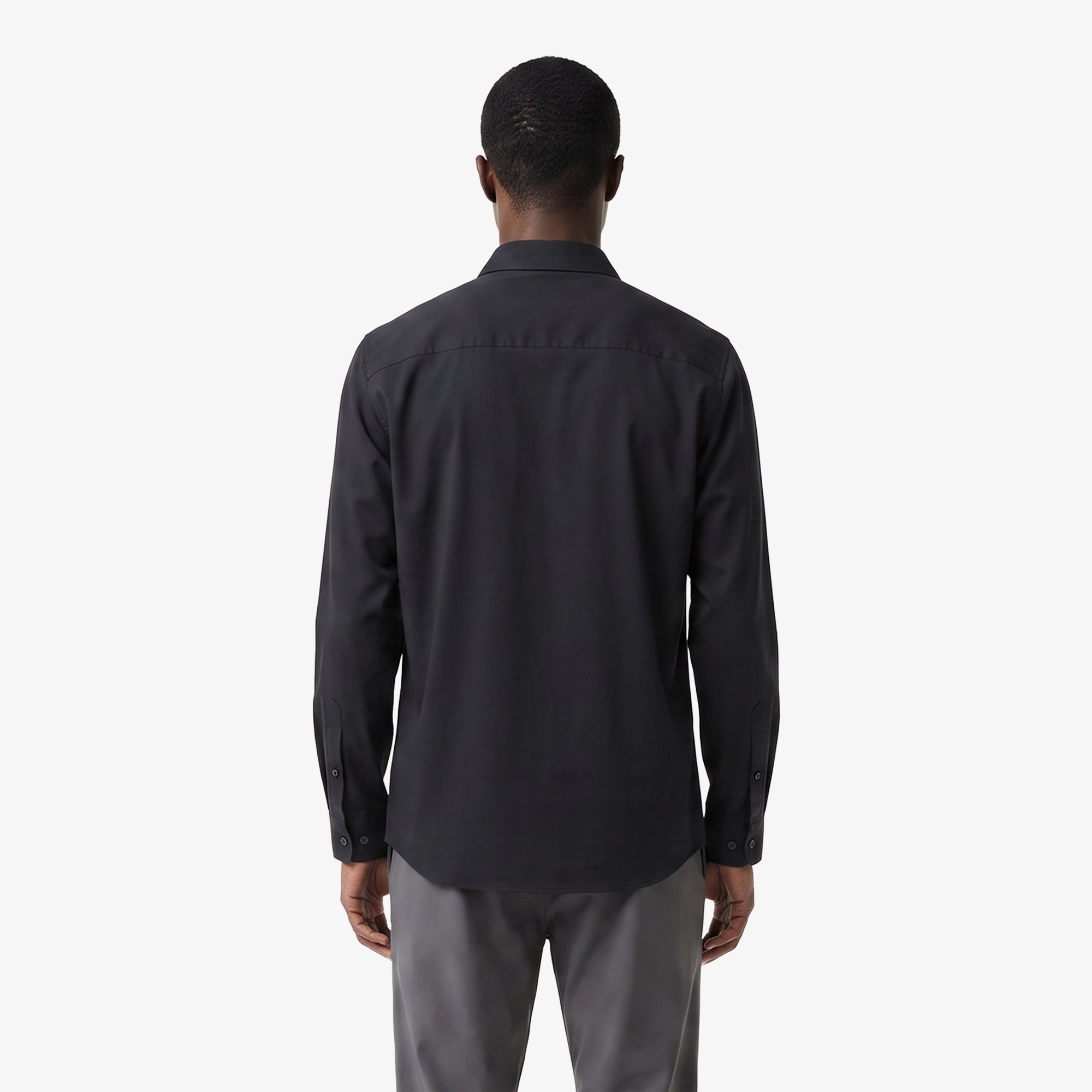 Erkek Slim Fit Siyah Gömlek