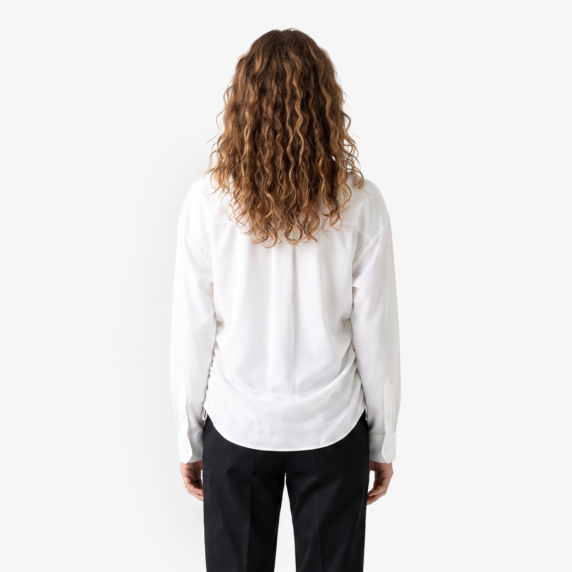Kadın Relaxed Fit Beyaz Gömlek