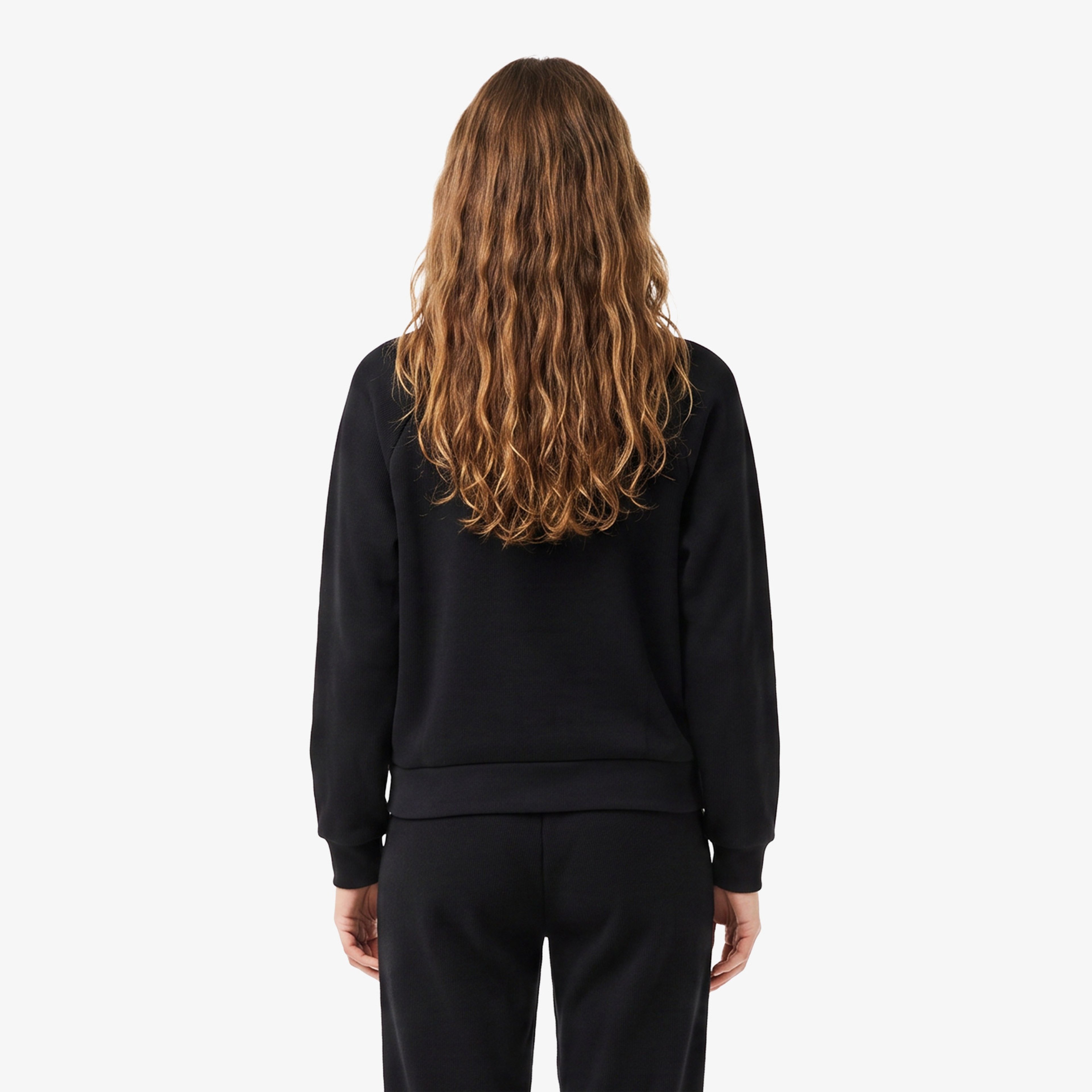Kadın Regular Fit Yarım Fermuarlı Siyah Sweatshirt Kadın Regular Fit Yarım Fermuarlı Siyah Sweatshirt