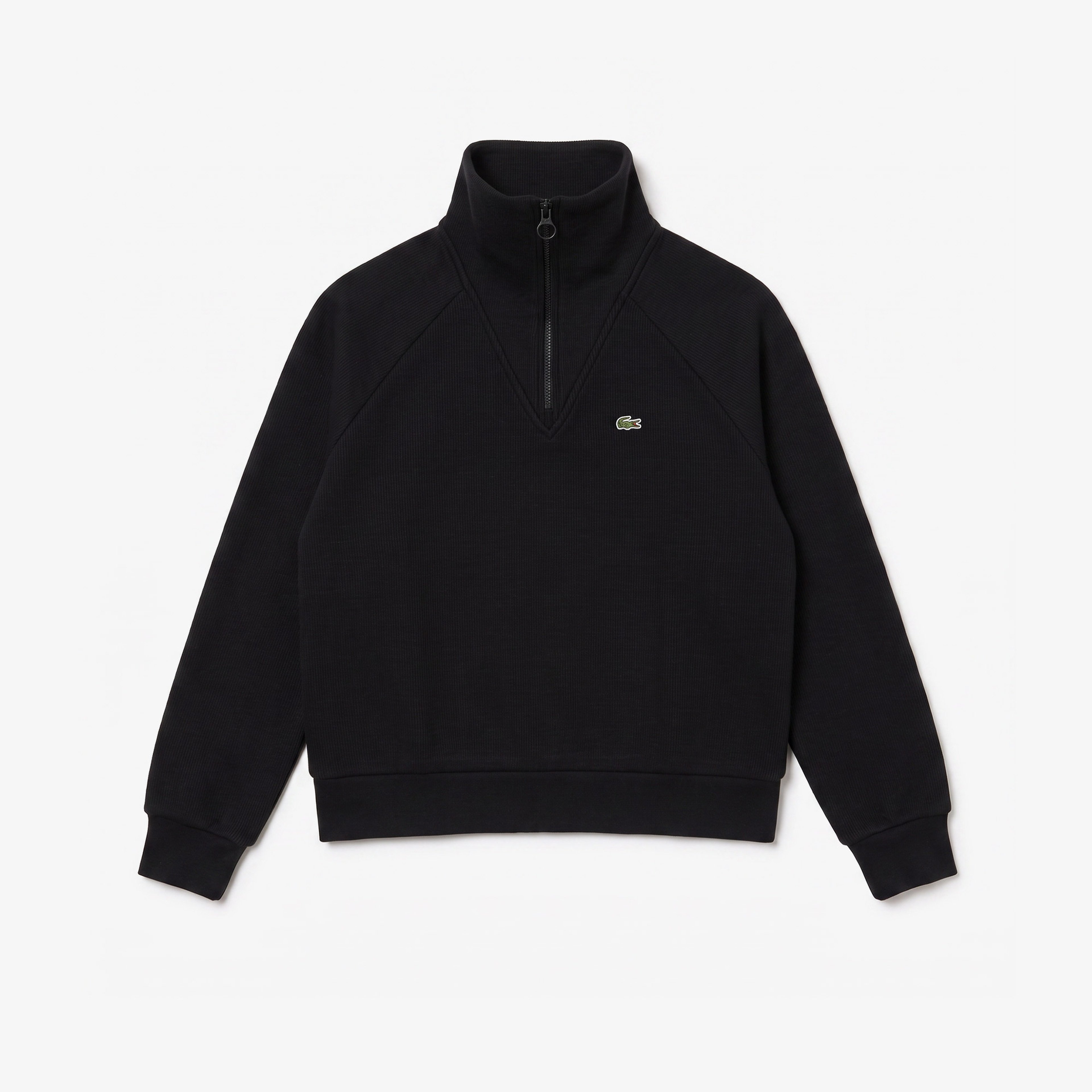 Kadın Regular Fit Yarım Fermuarlı Siyah Sweatshirt Kadın Regular Fit Yarım Fermuarlı Siyah Sweatshirt