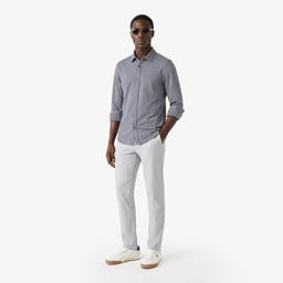 Erkek Slim Fit Koyu Gri Gömlek Gri