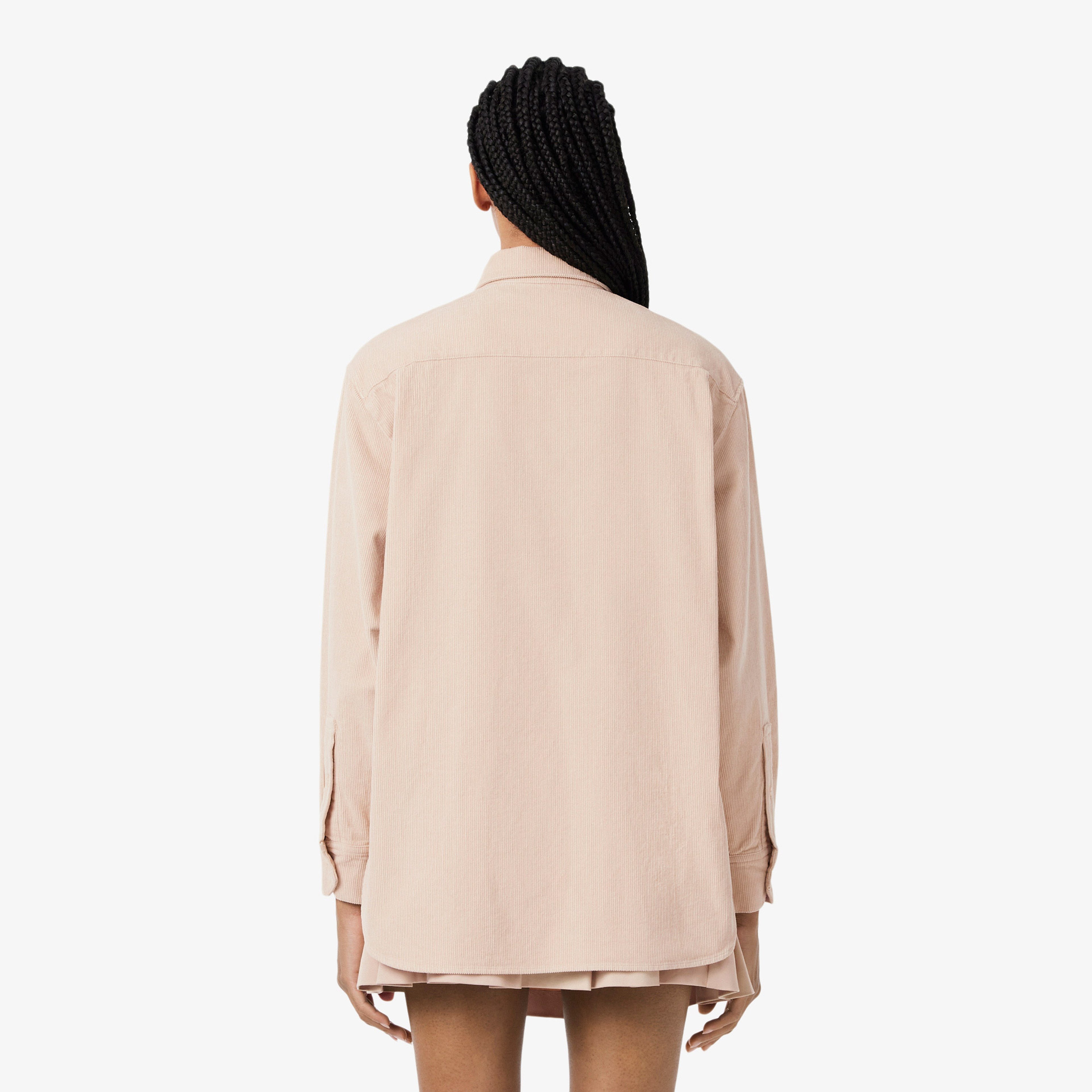 Kadın Oversize Fit Kadife Bej Gömlek Kadın Oversize Fit Kadife Bej Gömlek