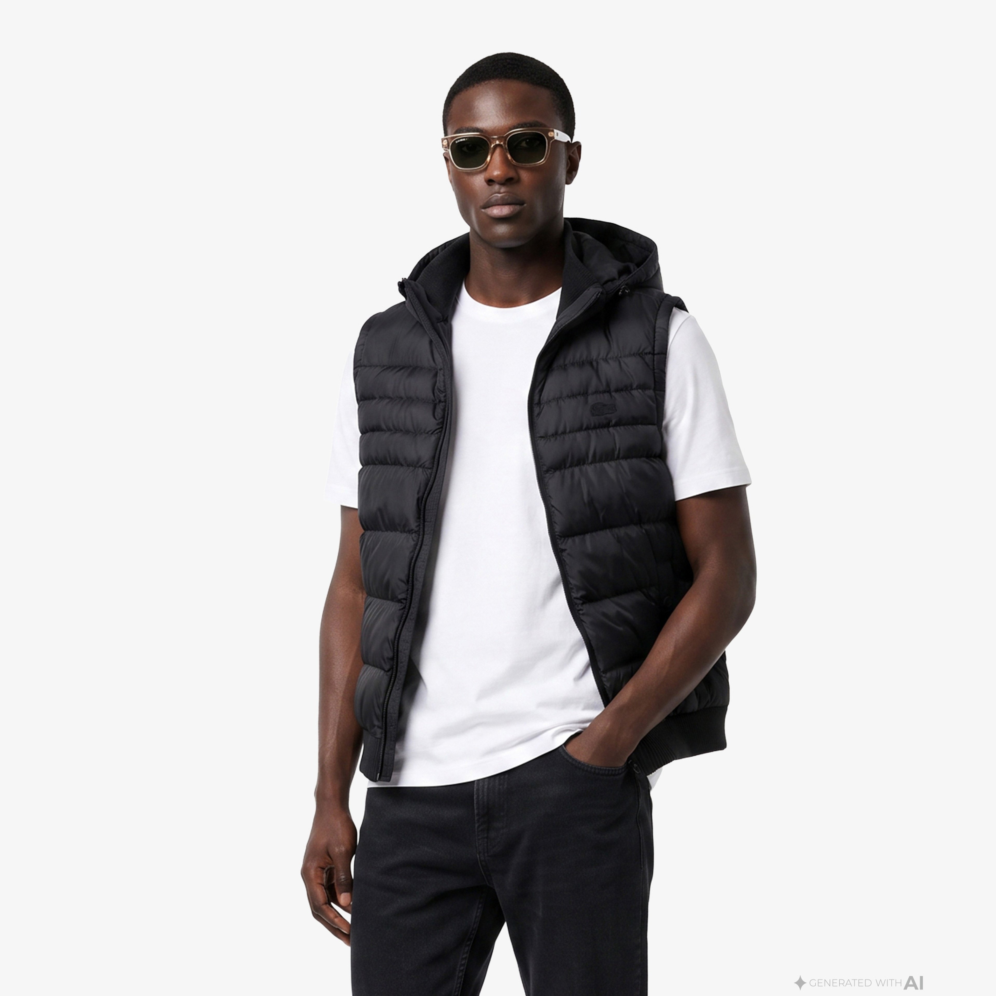 Erkek Slim Fit Kapüşonlu Siyah Mont Erkek Slim Fit Kapüşonlu Siyah Mont