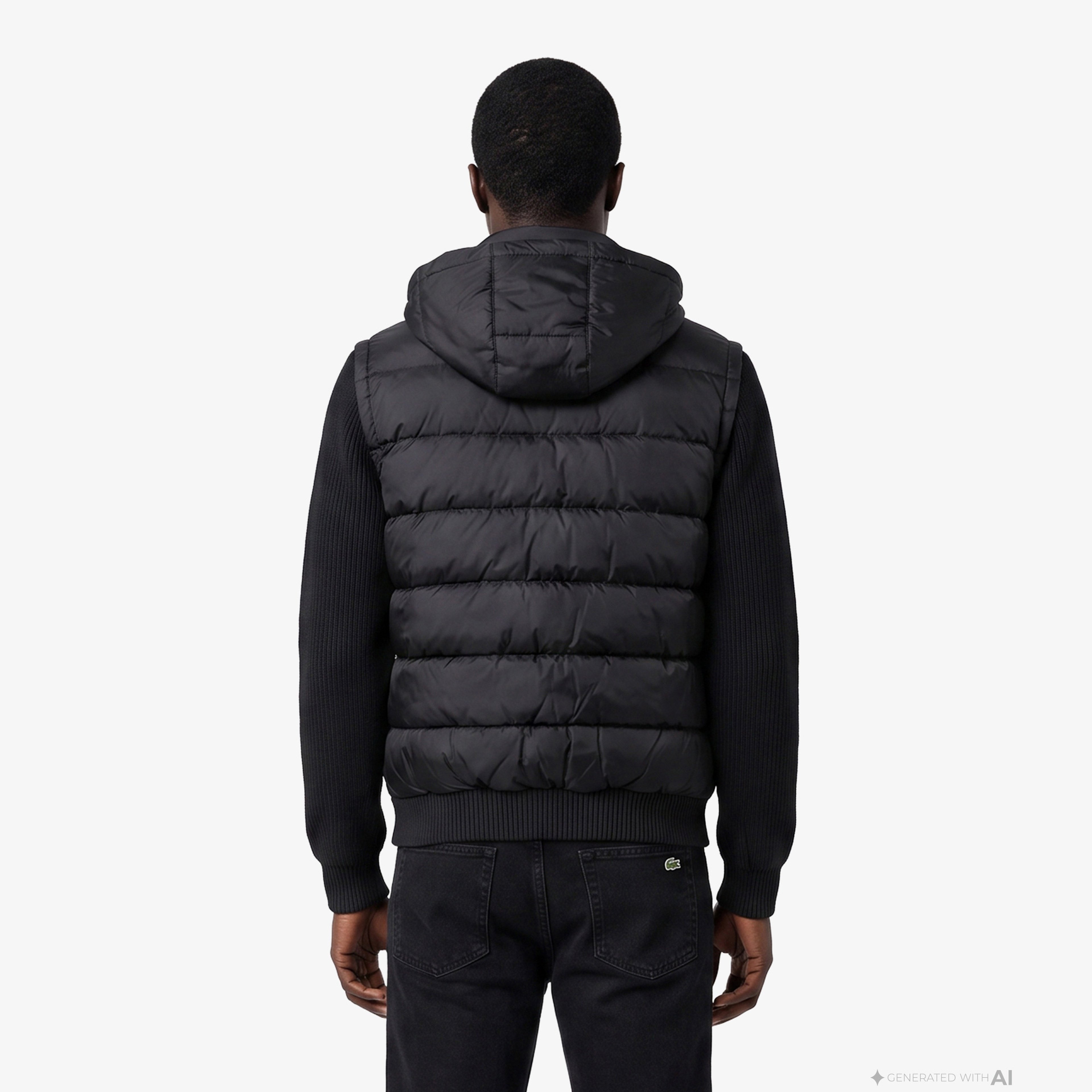 Erkek Slim Fit Kapüşonlu Siyah Mont Erkek Slim Fit Kapüşonlu Siyah Mont