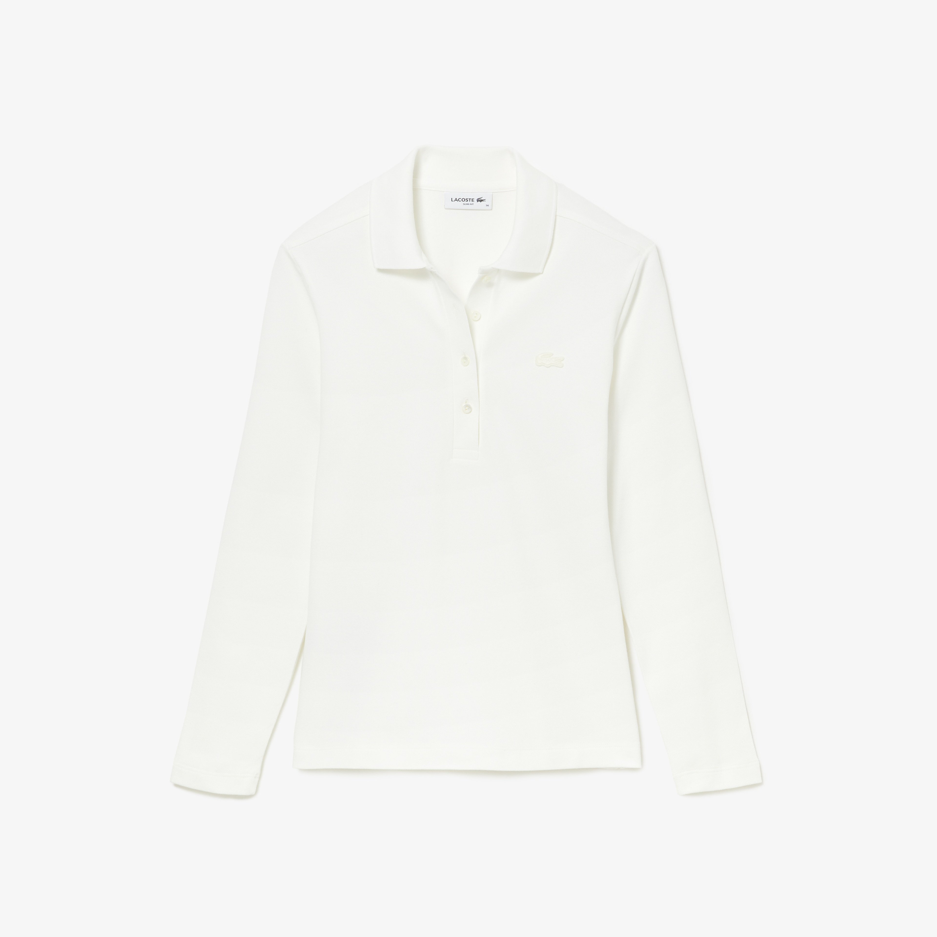 L.12.D Kadın Regular Fit Uzun Kollu Beyaz Polo L.12.D Kadın Regular Fit Uzun Kollu Beyaz Polo