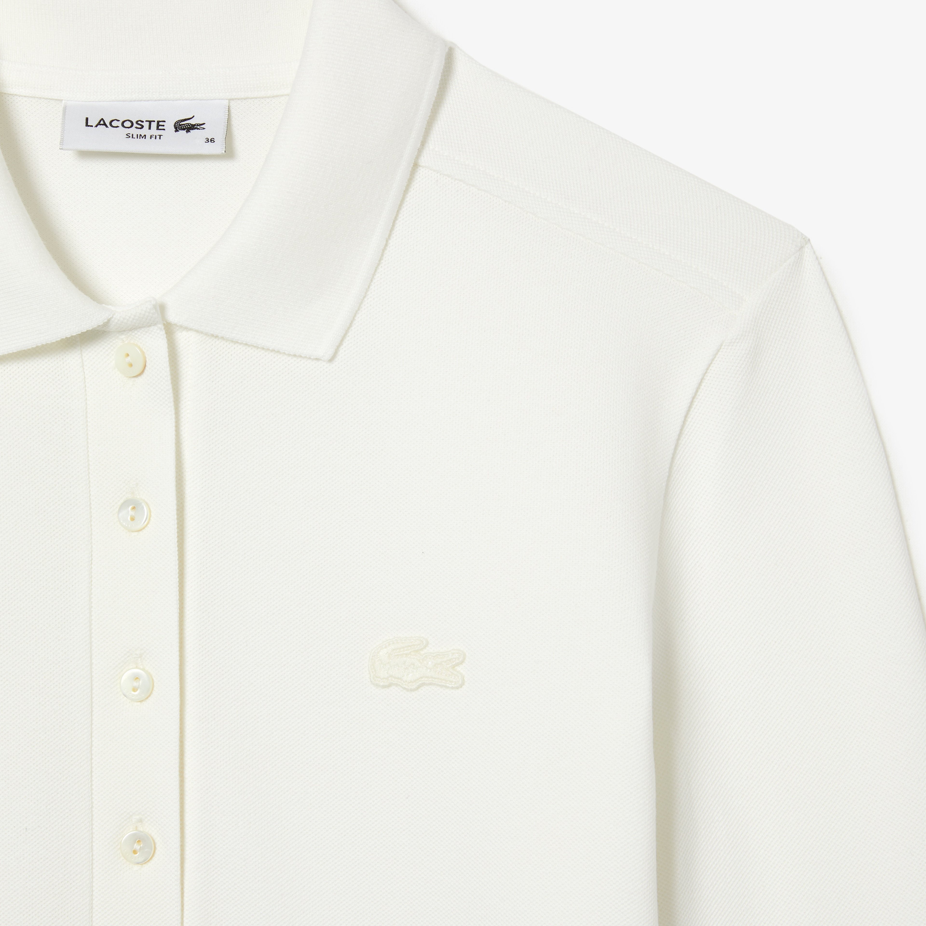 L.12.D Kadın Regular Fit Uzun Kollu Beyaz Polo L.12.D Kadın Regular Fit Uzun Kollu Beyaz Polo