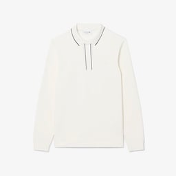 Erkek Regular Fit Uzun Kollu Beyaz Paris Polo Beyaz