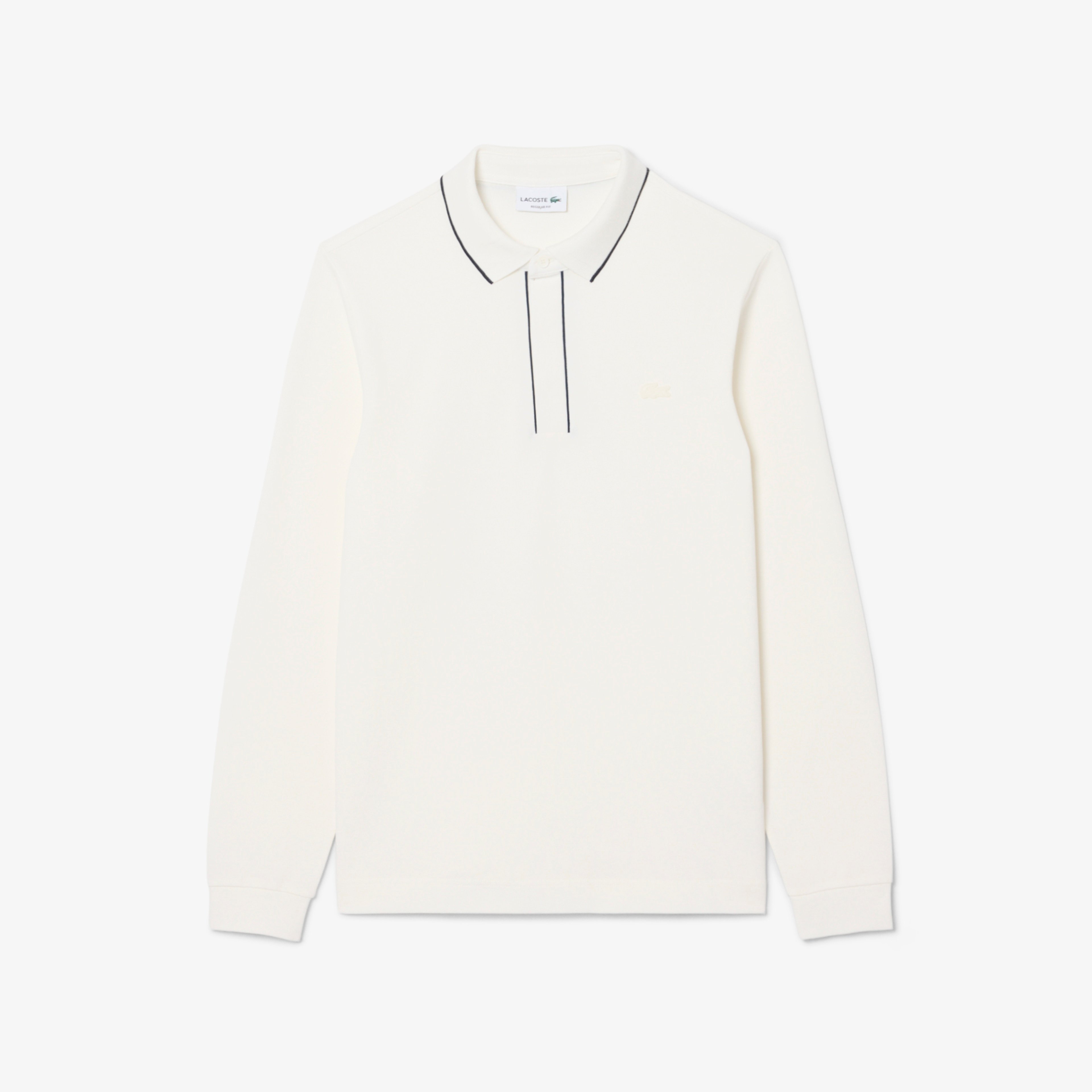 Erkek Regular Fit Uzun Kollu Beyaz Paris Polo Erkek Regular Fit Uzun Kollu Beyaz Paris Polo