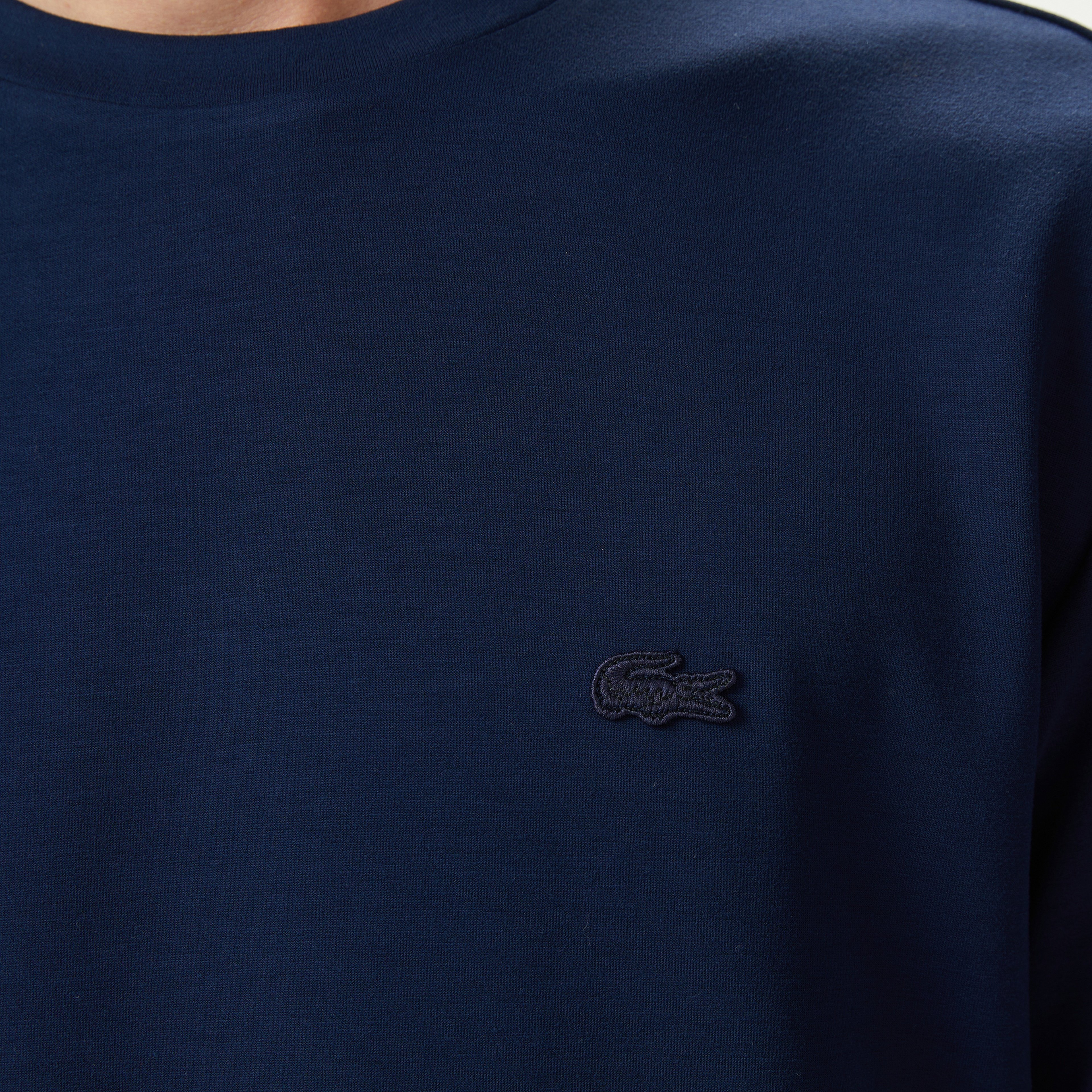 Erkek Oversize Fit Bisiklet Yaka Lacivert T-Shirt