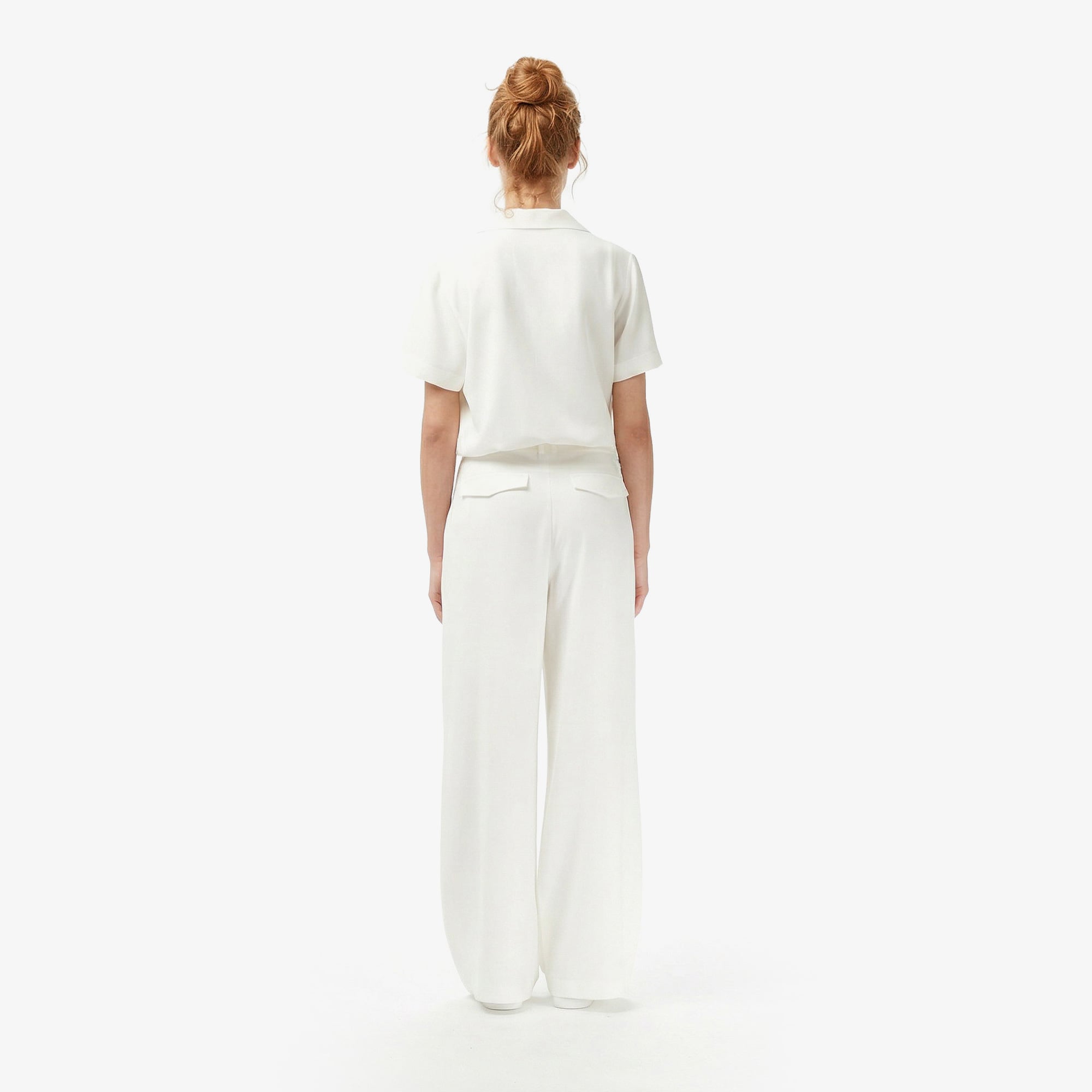 Lacoste Kadın Relaxed Fit Krem Pantolon görsel 3