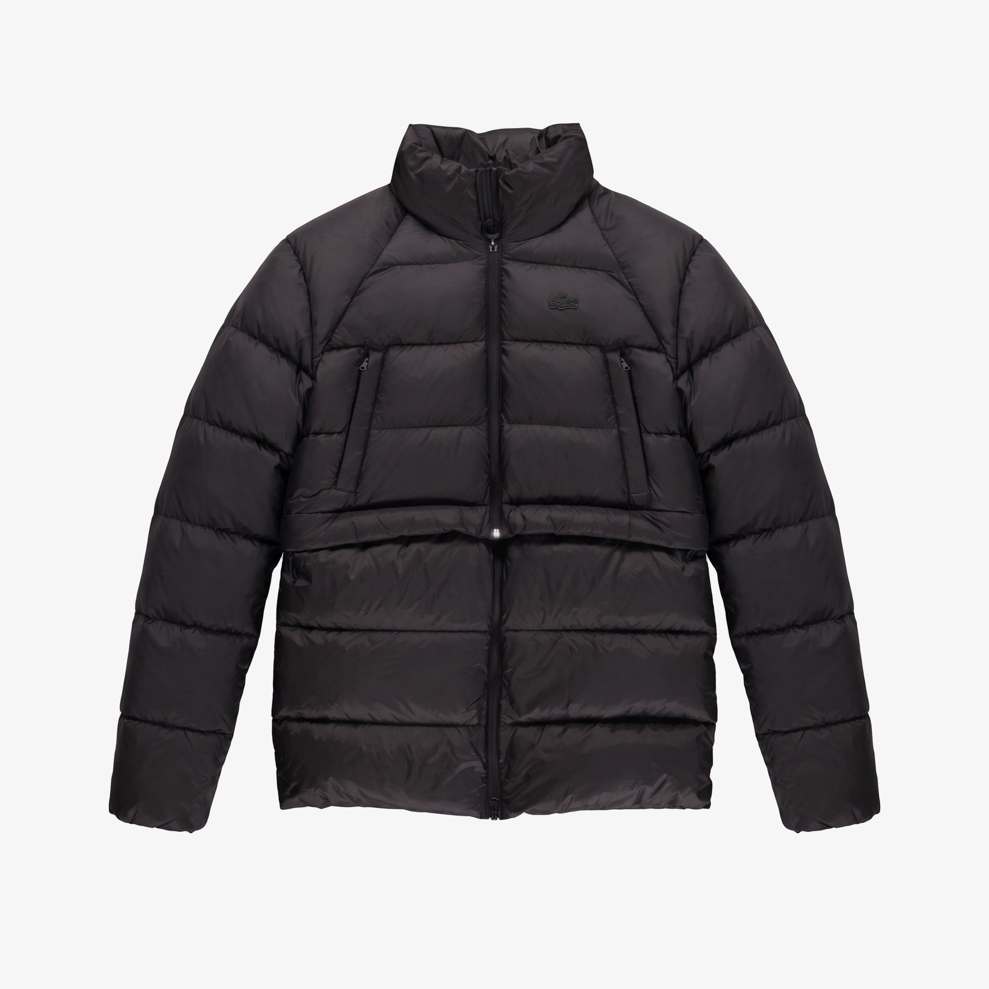 Kadın Relaxed Fit Dik Yaka Siyah Mont