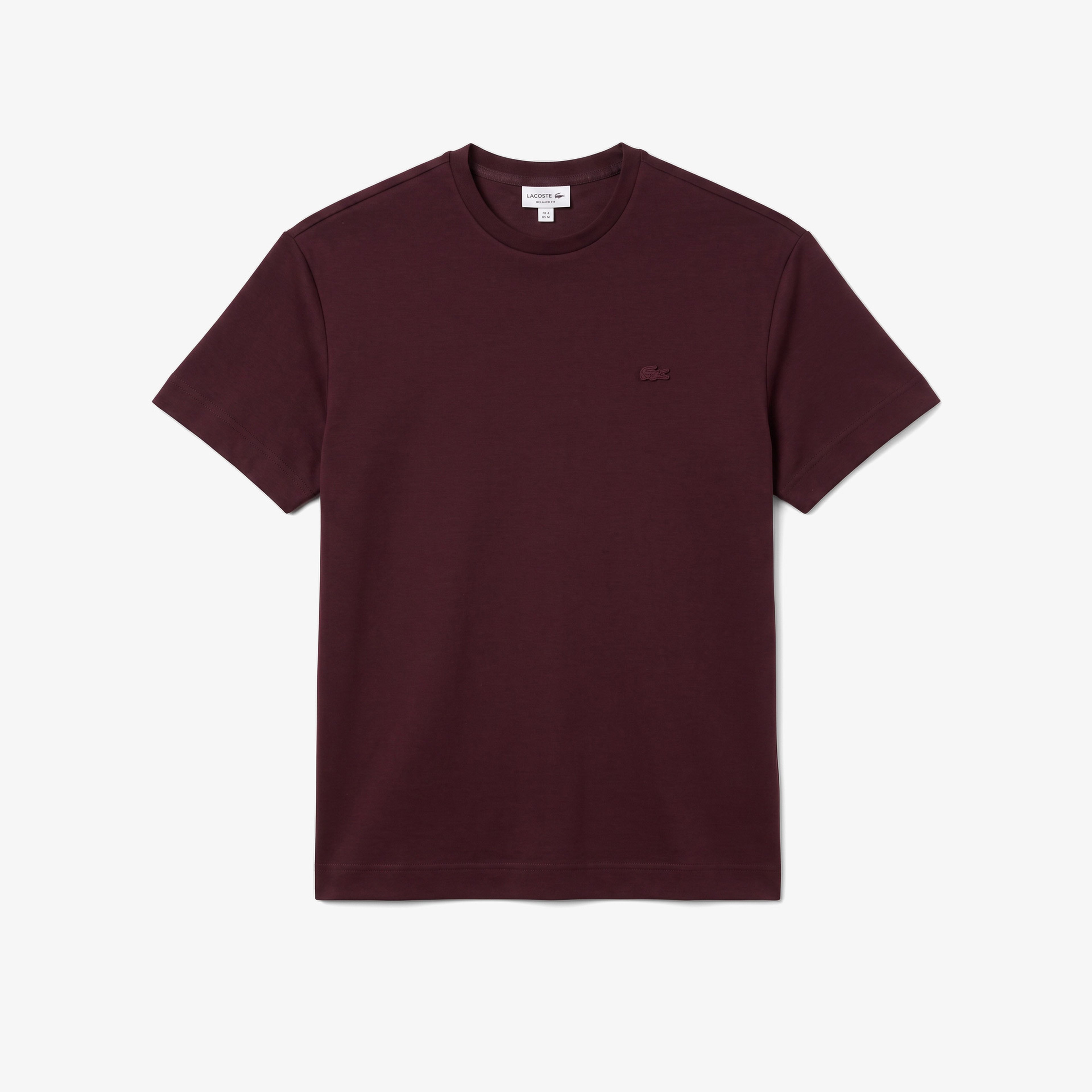Erkek Oversize Fit Bisiklet Yaka Bordo T-Shirt Erkek Oversize Fit Bisiklet Yaka Bordo T-Shirt