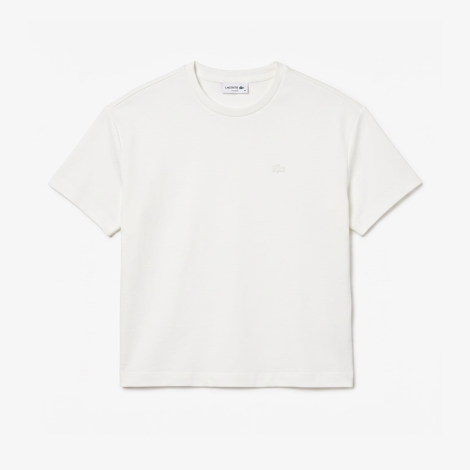 Kadın Loose Fit Bisiklet Yaka Beyaz T-Shirt