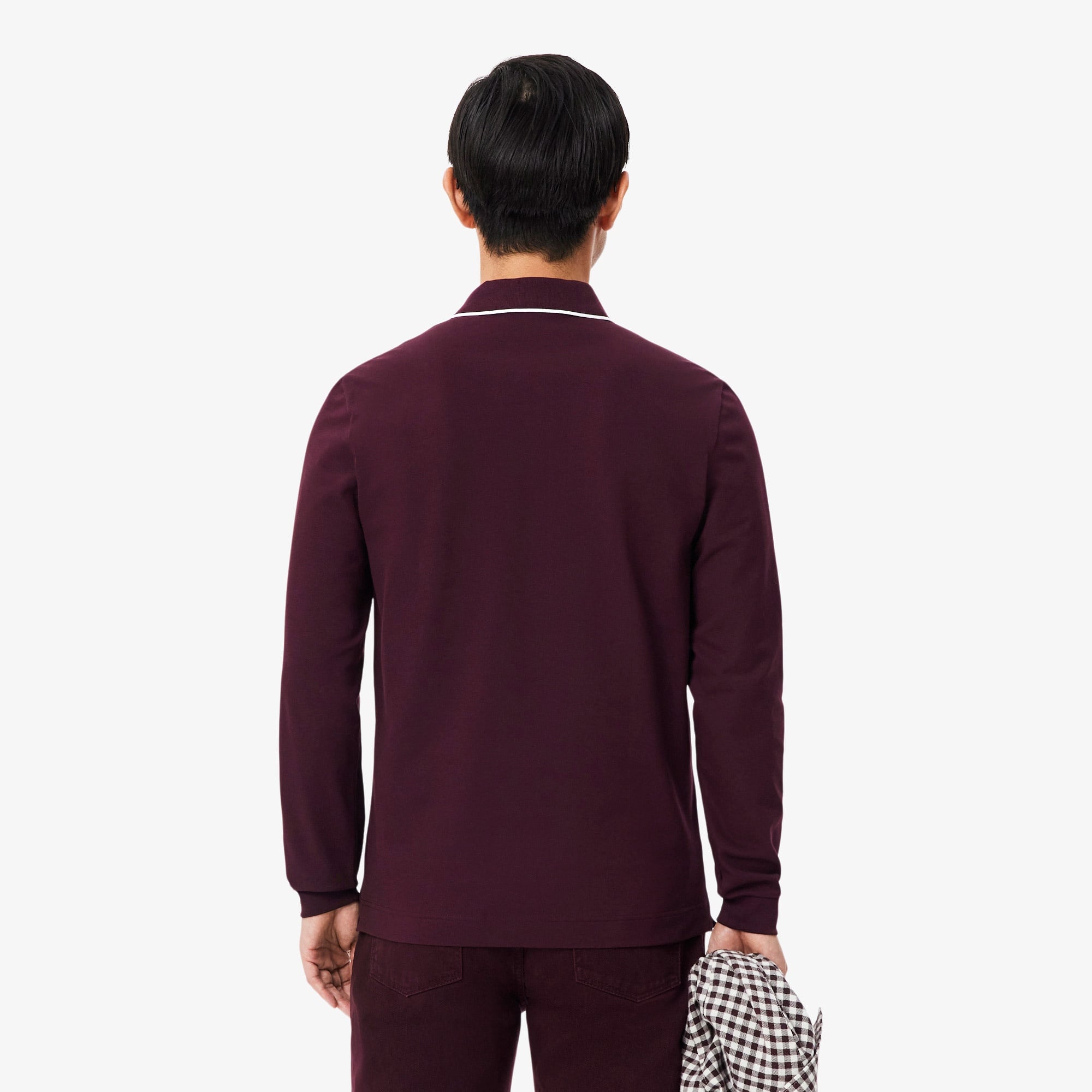 Erkek Regular Fit Uzun Kollu Bordo Paris Polo