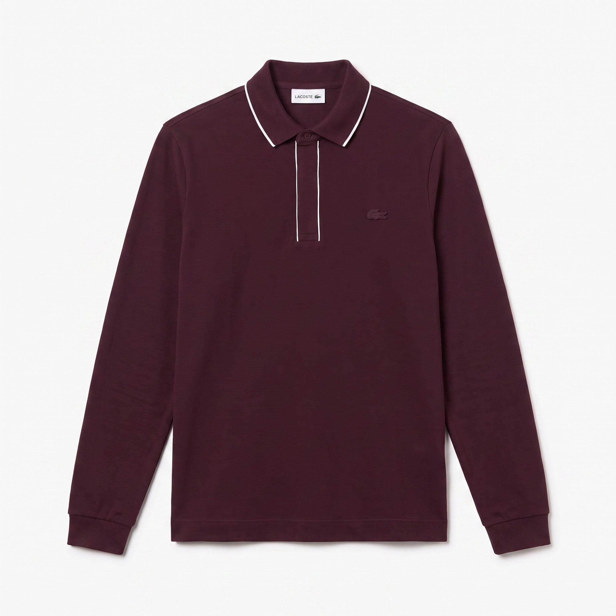 Erkek Regular Fit Uzun Kollu Bordo Paris Polo