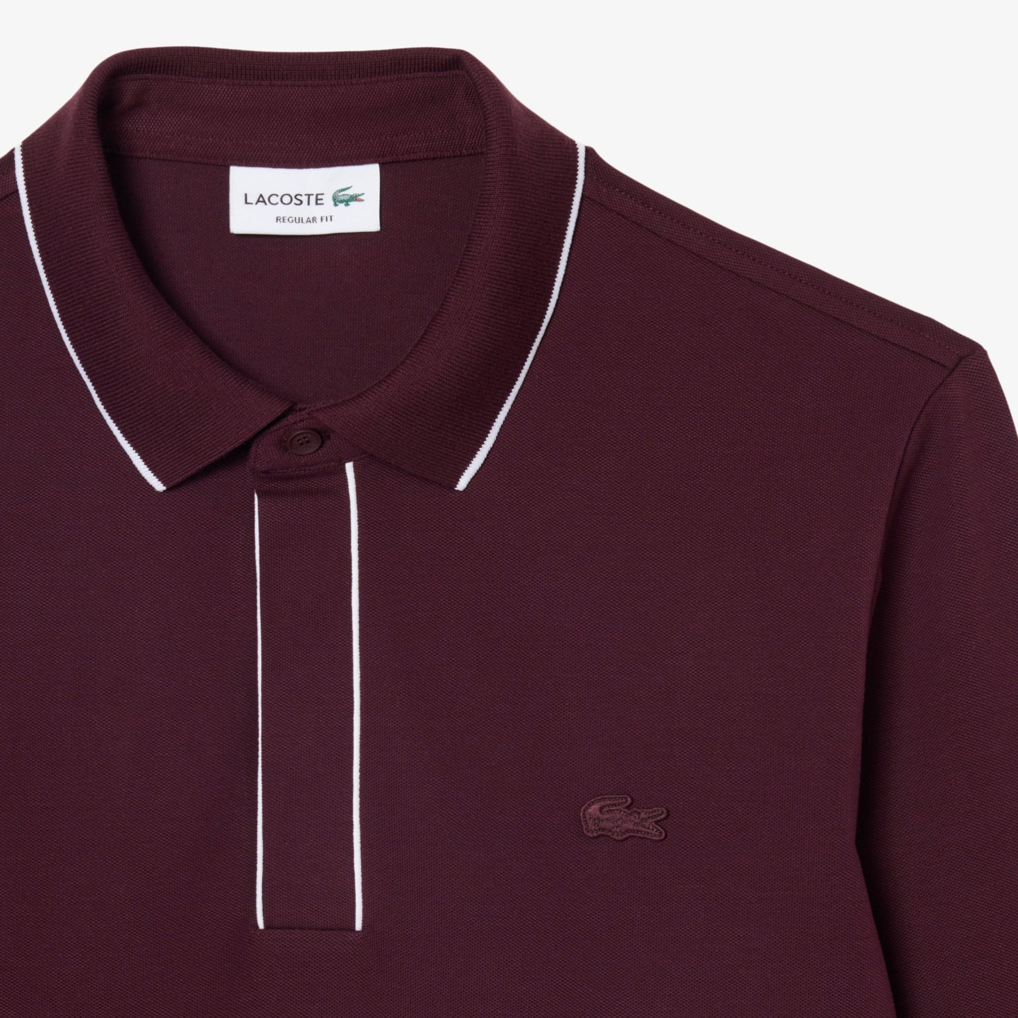 Erkek Regular Fit Uzun Kollu Bordo Paris Polo