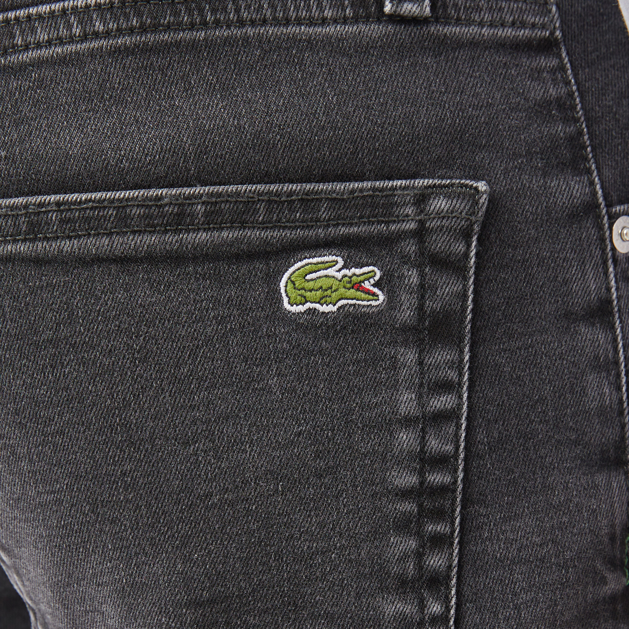 Lacoste Erkek Slim Fit Gri Jean Pantolon görsel 7