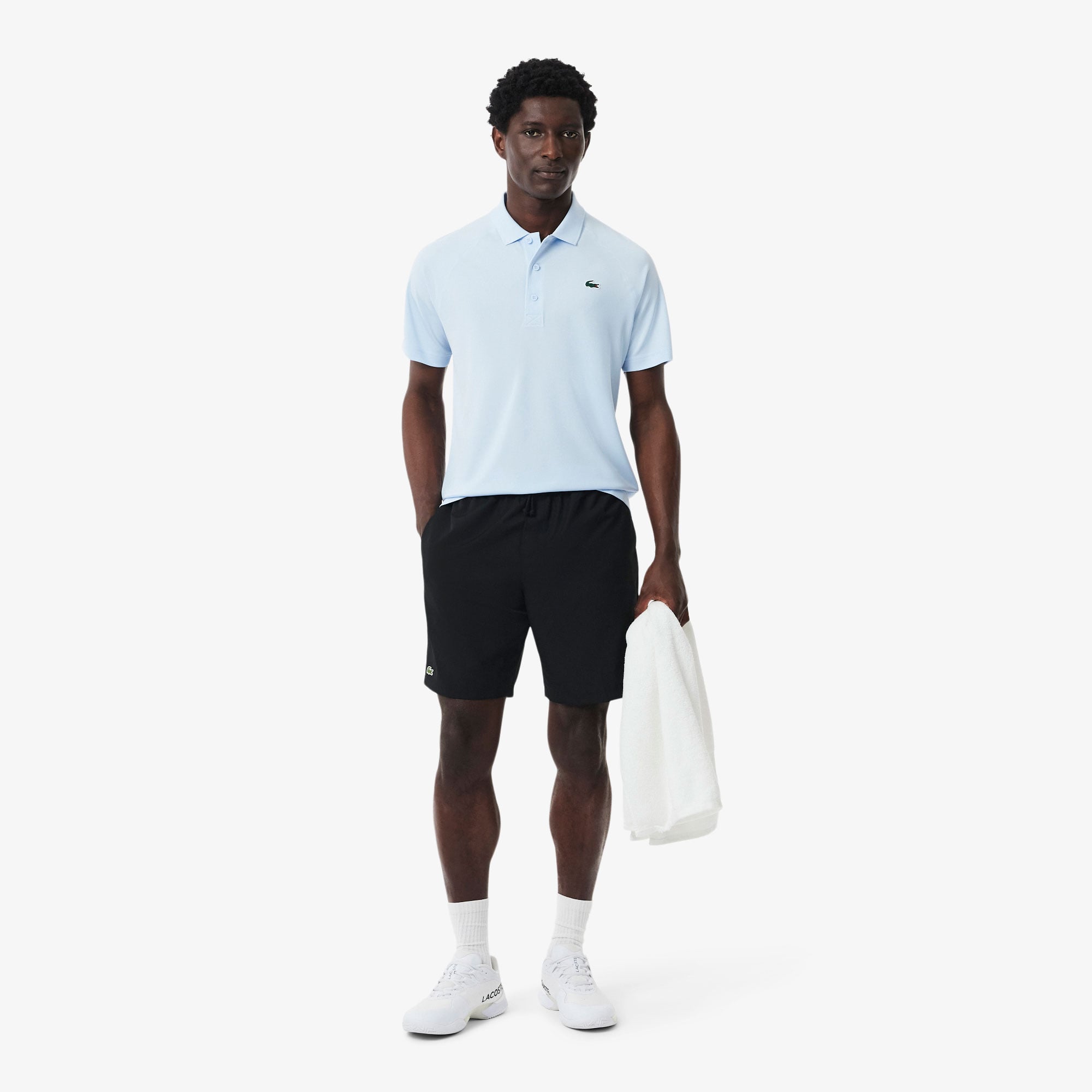 Lacoste Erkek Classic Fit Siyah Şort görsel 5