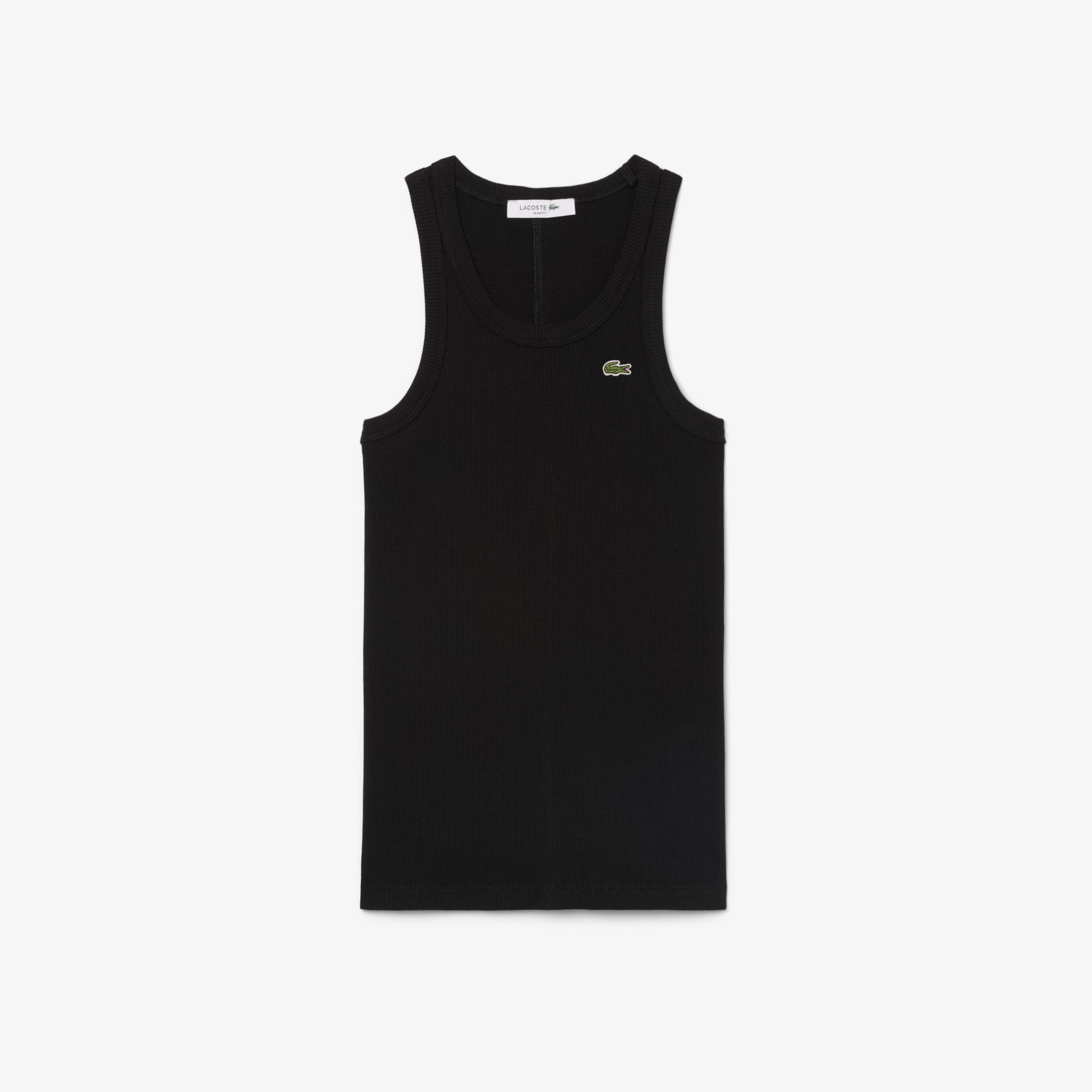 Kadın Slim Fit Kolsuz Siyah T-Shirt
