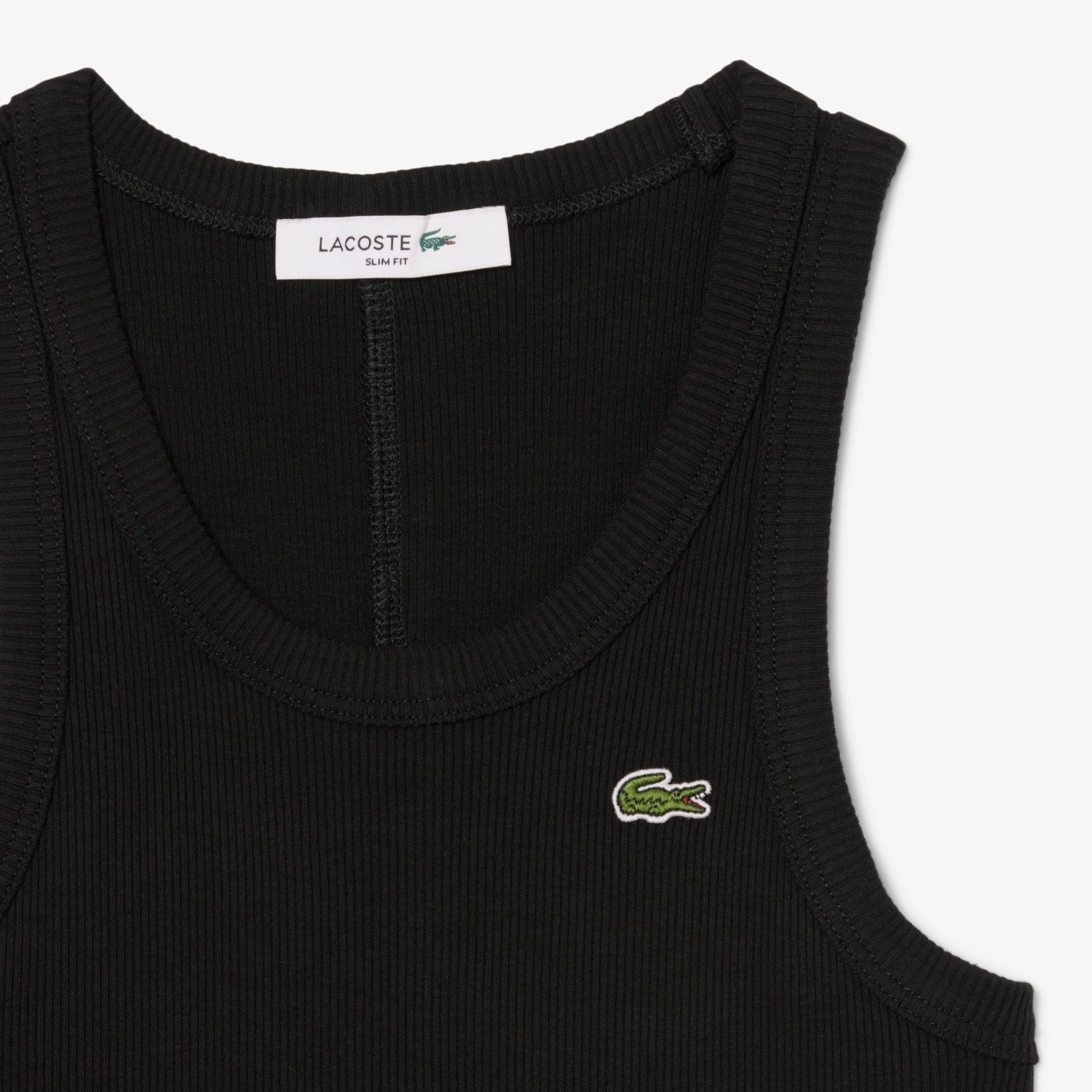 Kadın Slim Fit Kolsuz Siyah T-Shirt