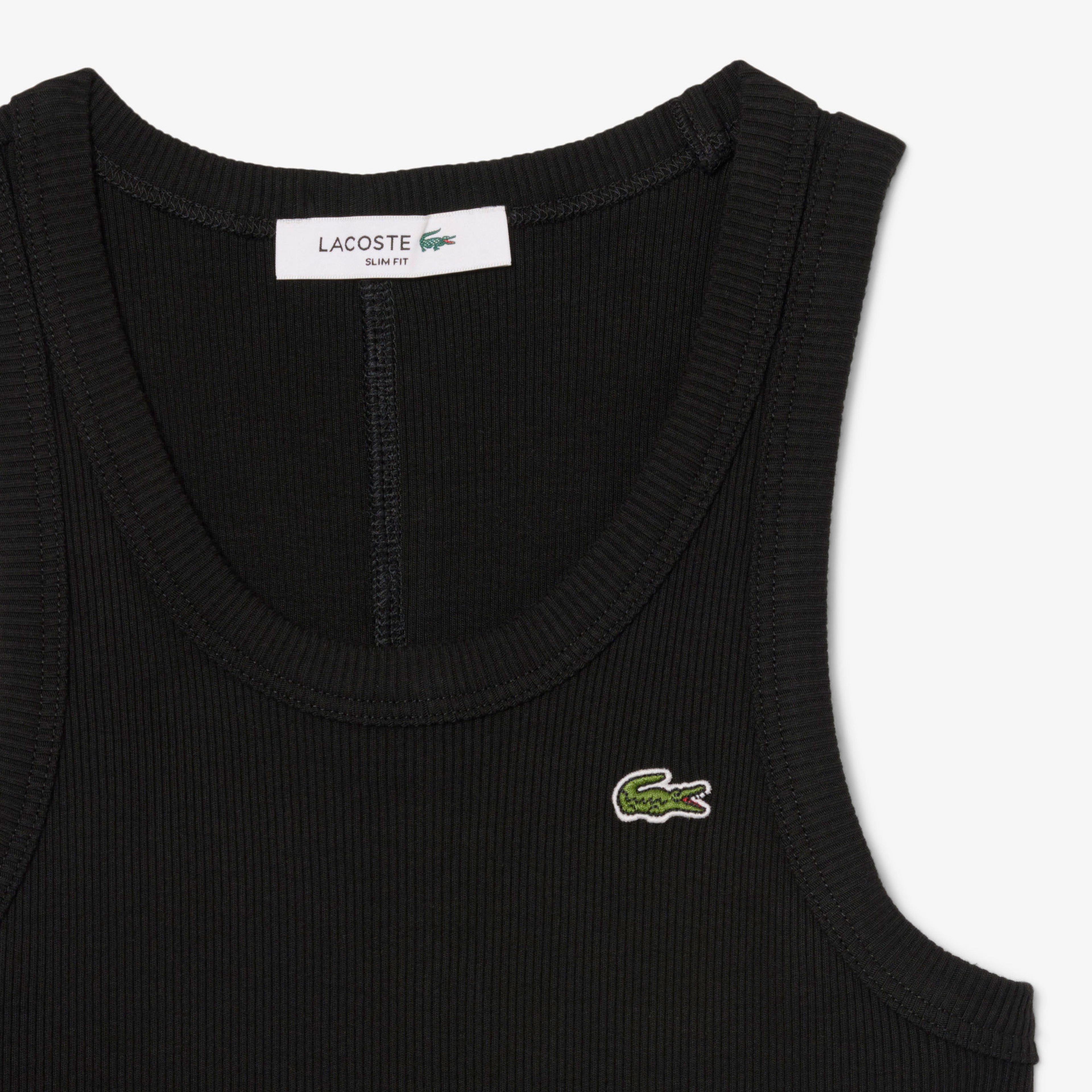 Kadın Slim Fit Kolsuz Siyah T-Shirt