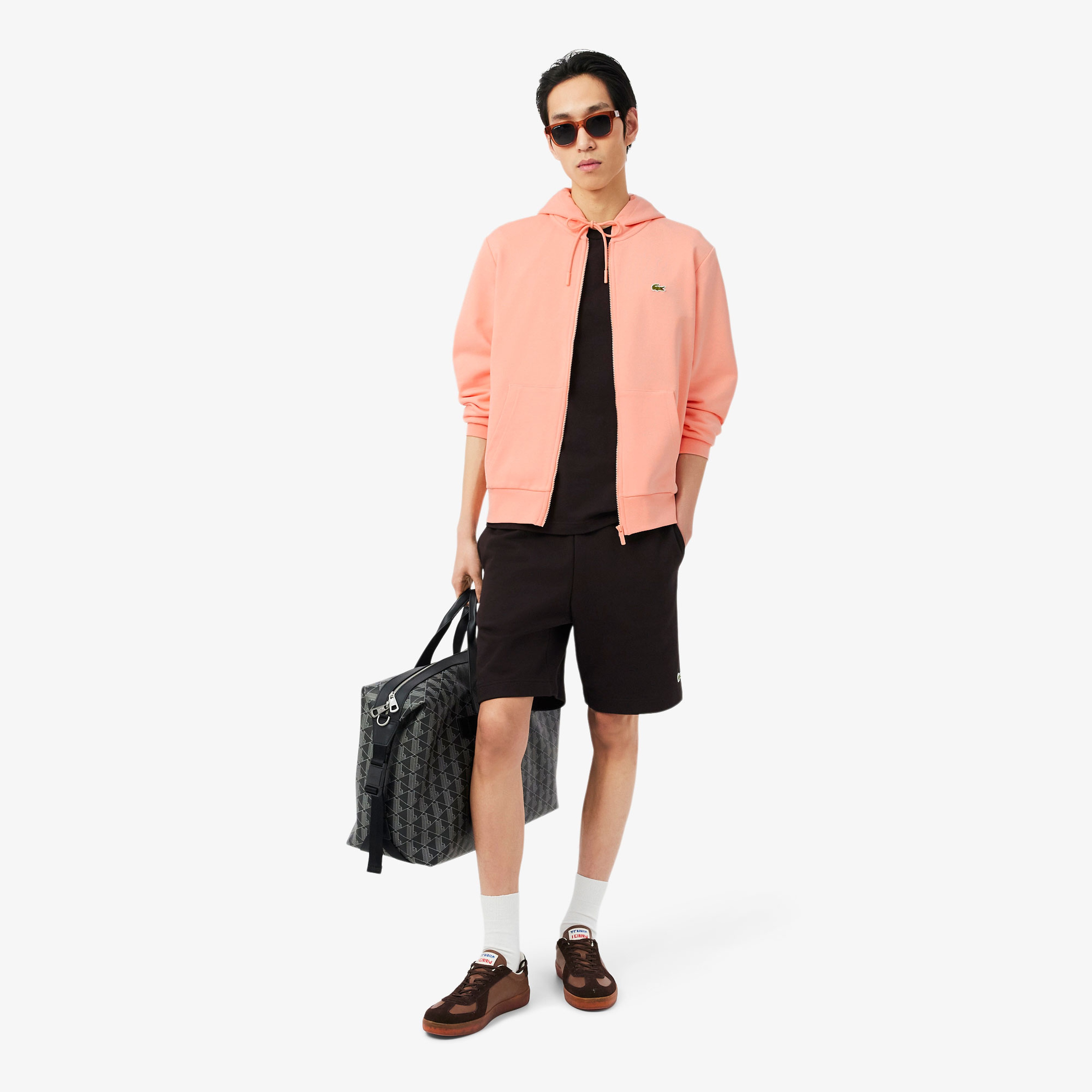 Erkek Classic Fit Kapüşonlu Pembe Sweatshirt Erkek Classic Fit Kapüşonlu Pembe Sweatshirt