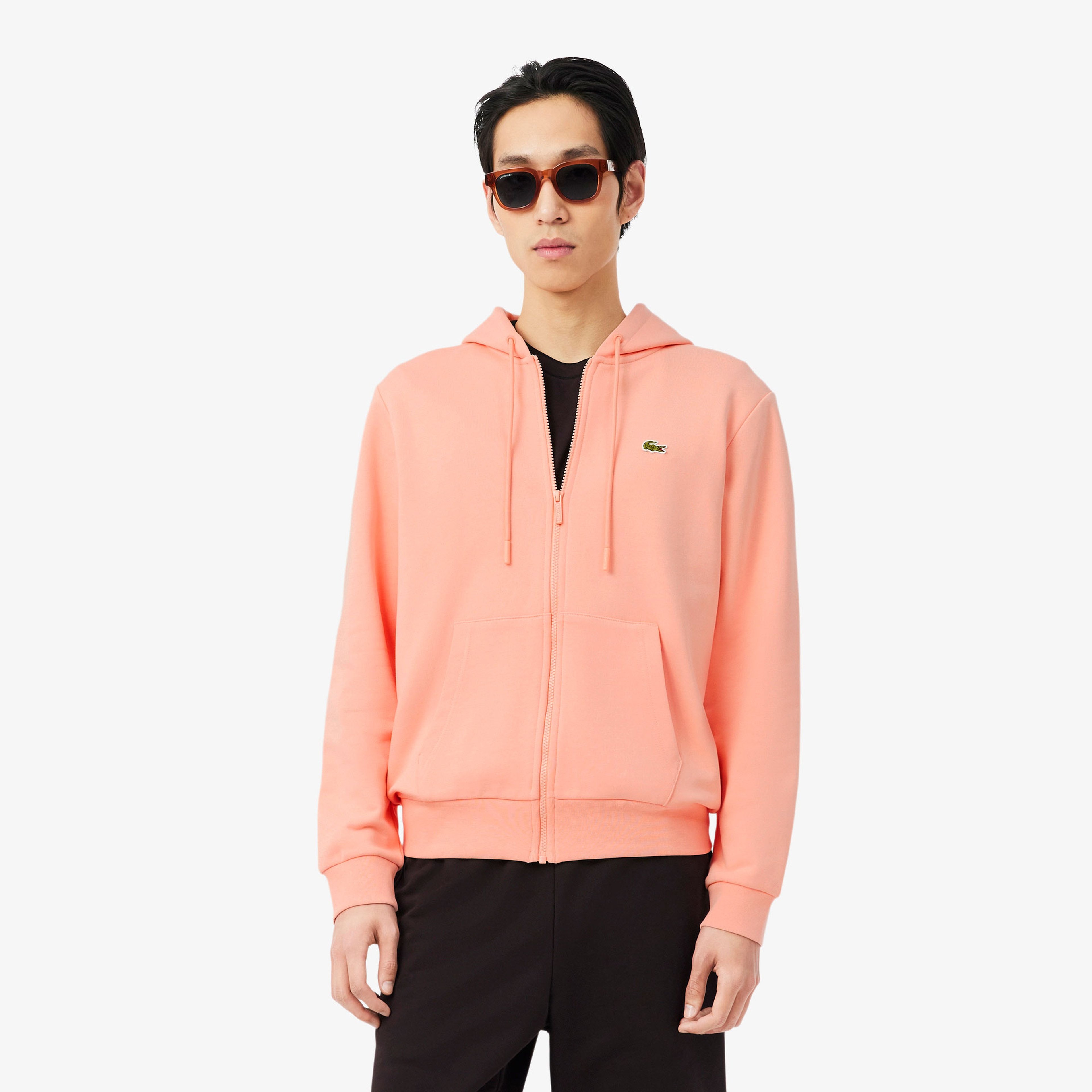 Erkek Classic Fit Kapüşonlu Pembe Sweatshirt Erkek Classic Fit Kapüşonlu Pembe Sweatshirt