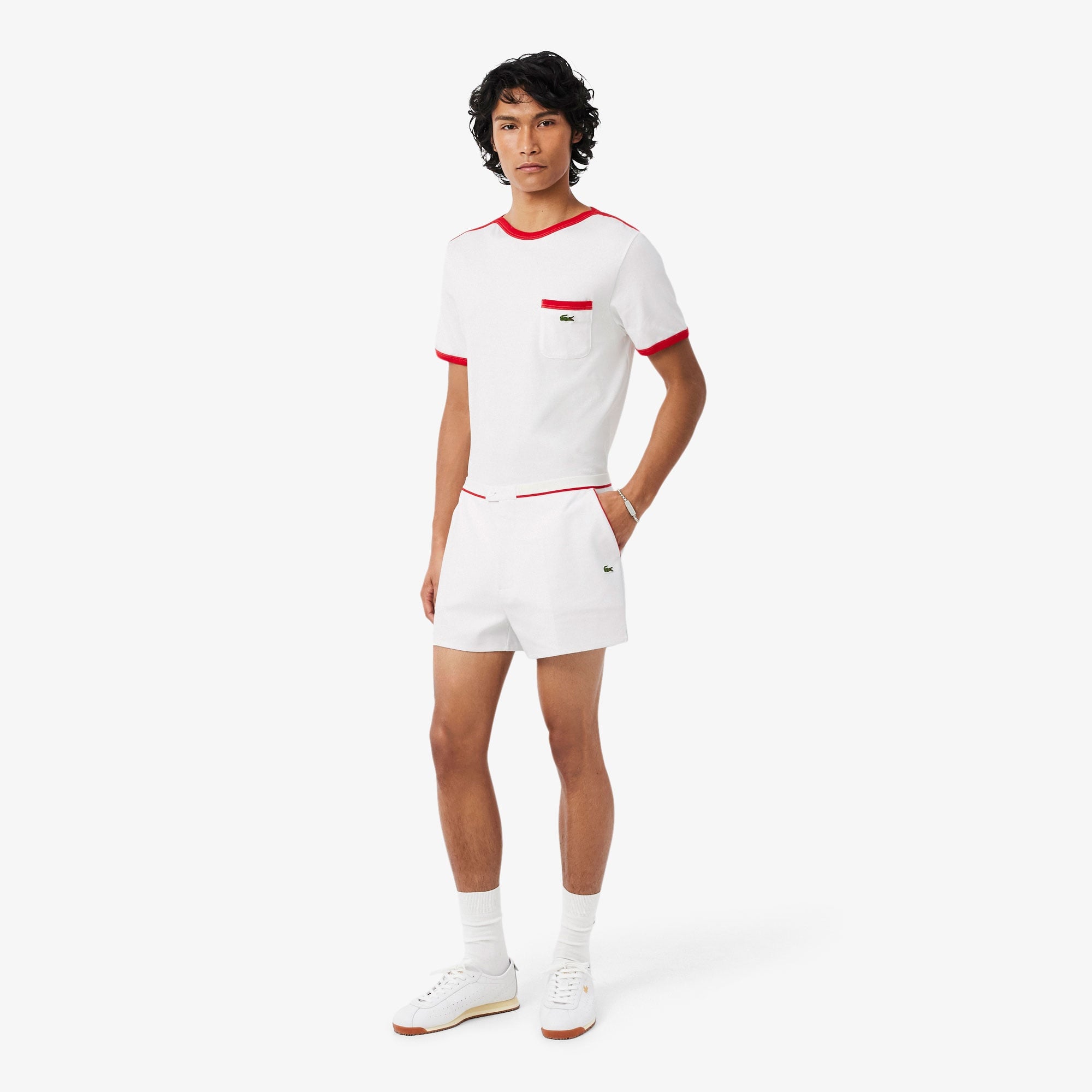 Erkek Regular Fit Beyaz Şort