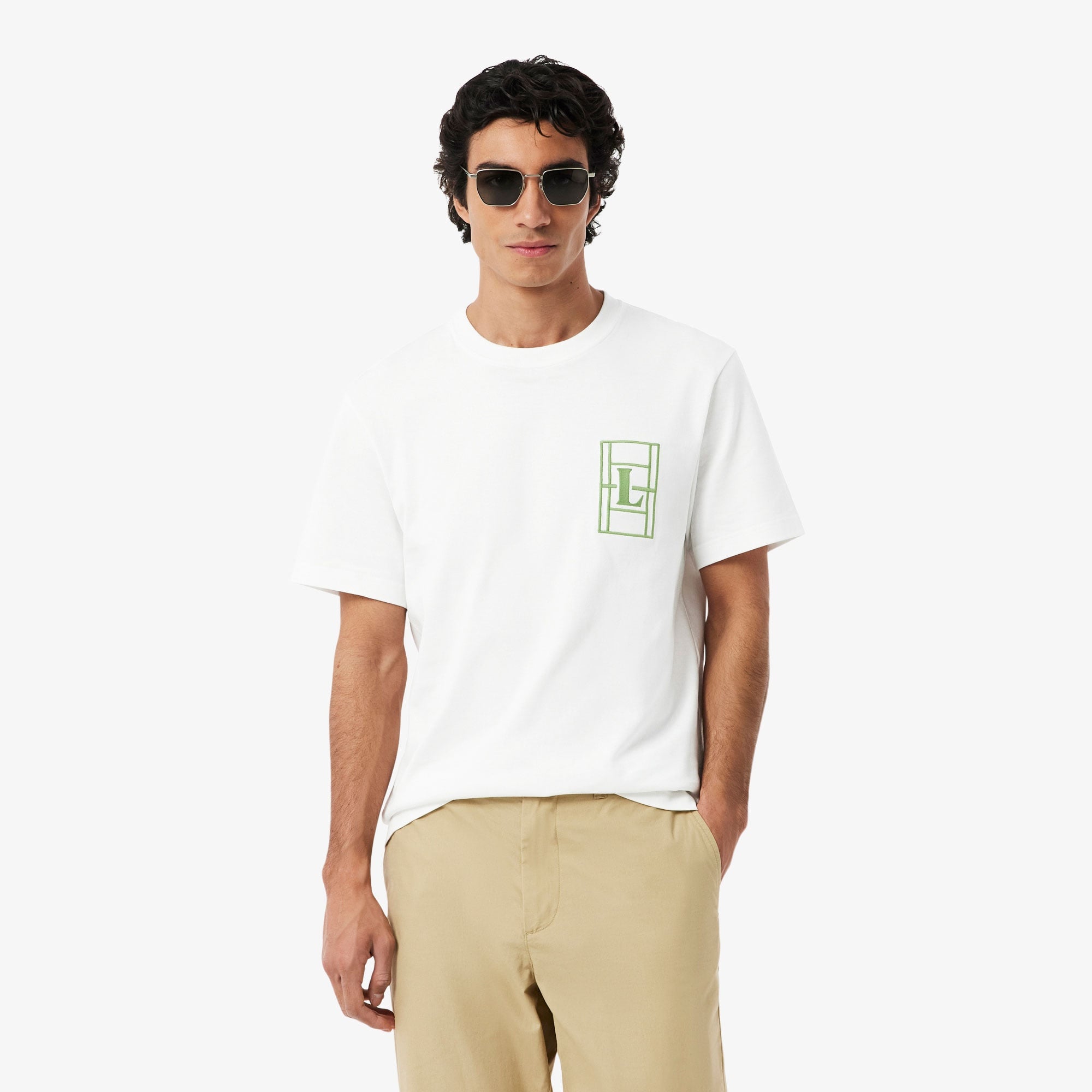 Erkek Classic Fit Bisiklet Yaka Beyaz T-Shirt