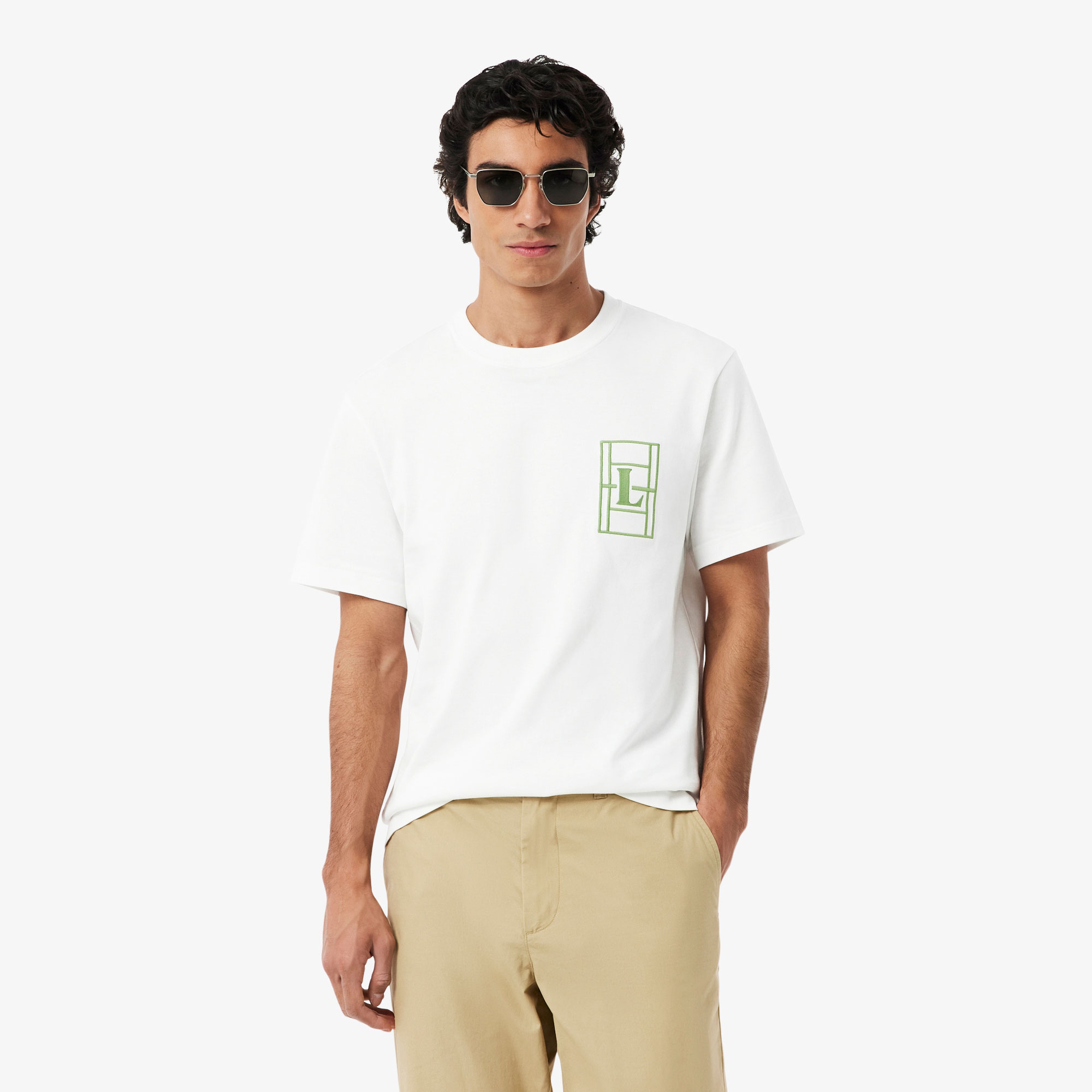 Erkek Classic Fit Bisiklet Yaka Beyaz T-Shirt