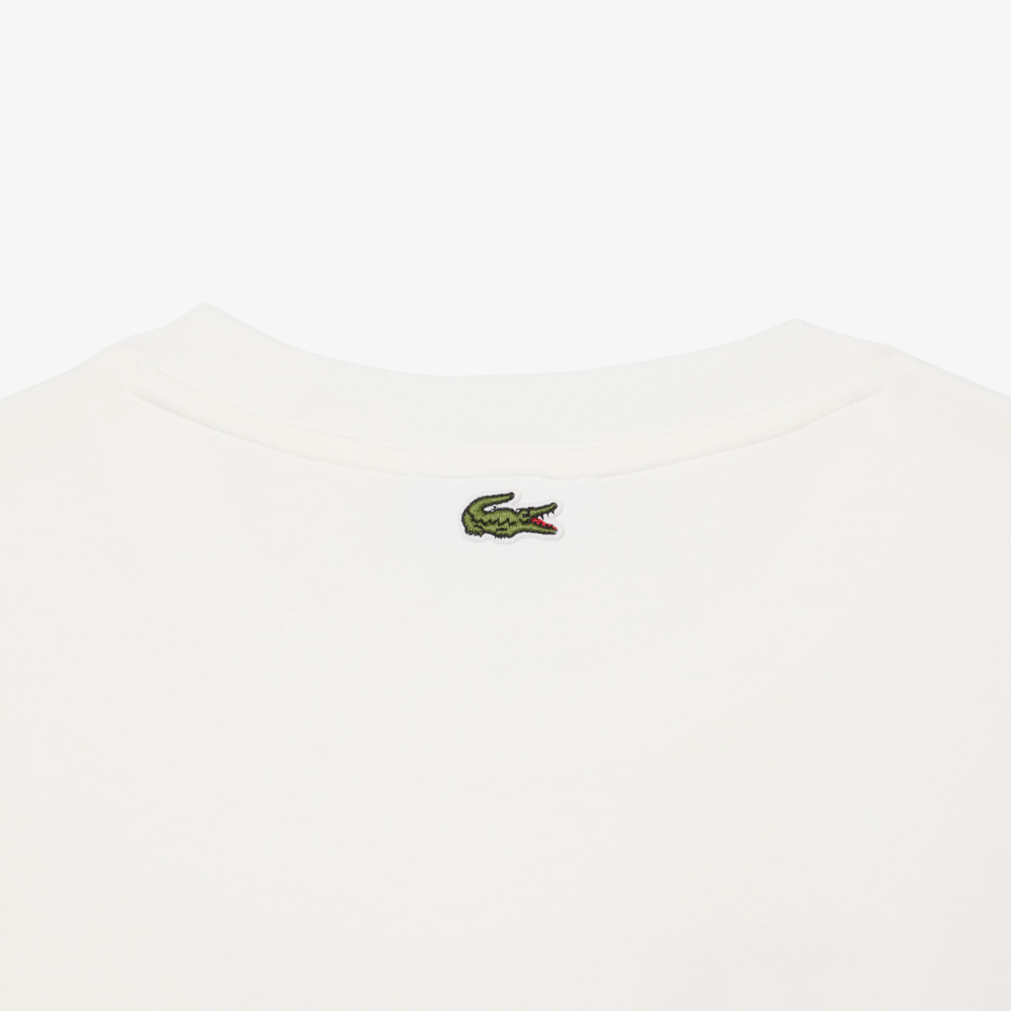 Lacoste Kadın Regular Fit Bisiklet Yaka Baskılı Beyaz T-Shirt görsel 7