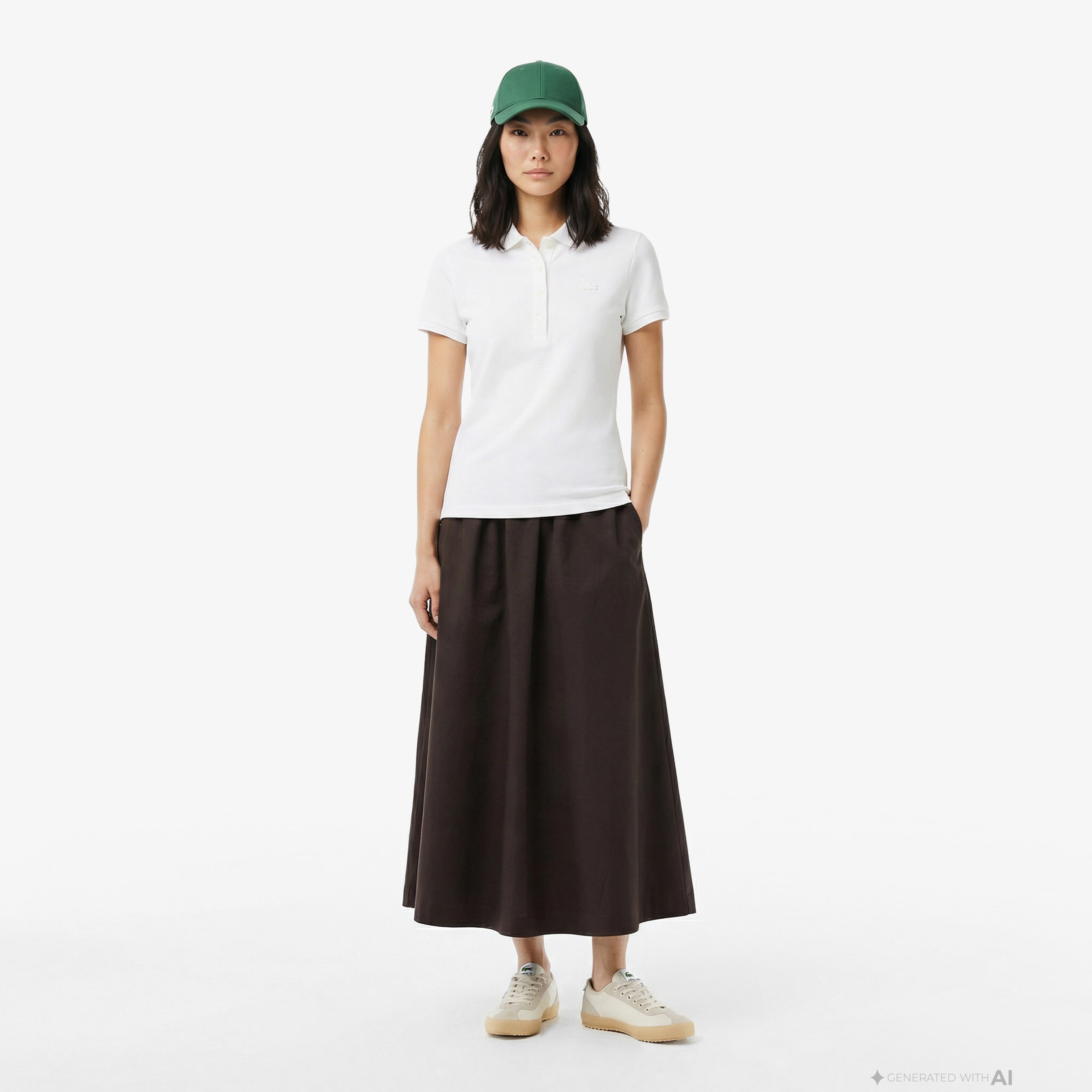 Kadın Flare Fit Kahverengi Etek