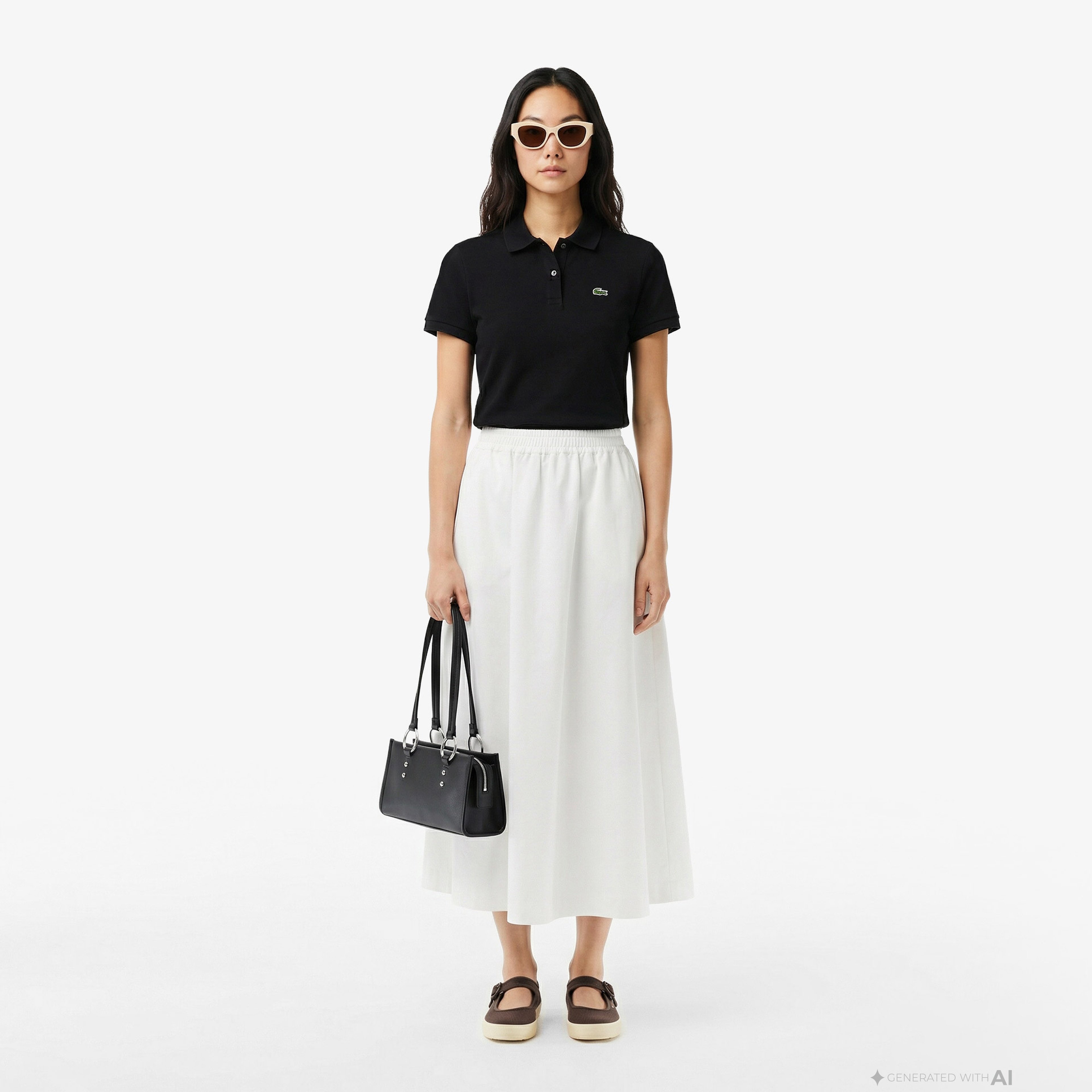 Kadın Flare Fit Beyaz Etek