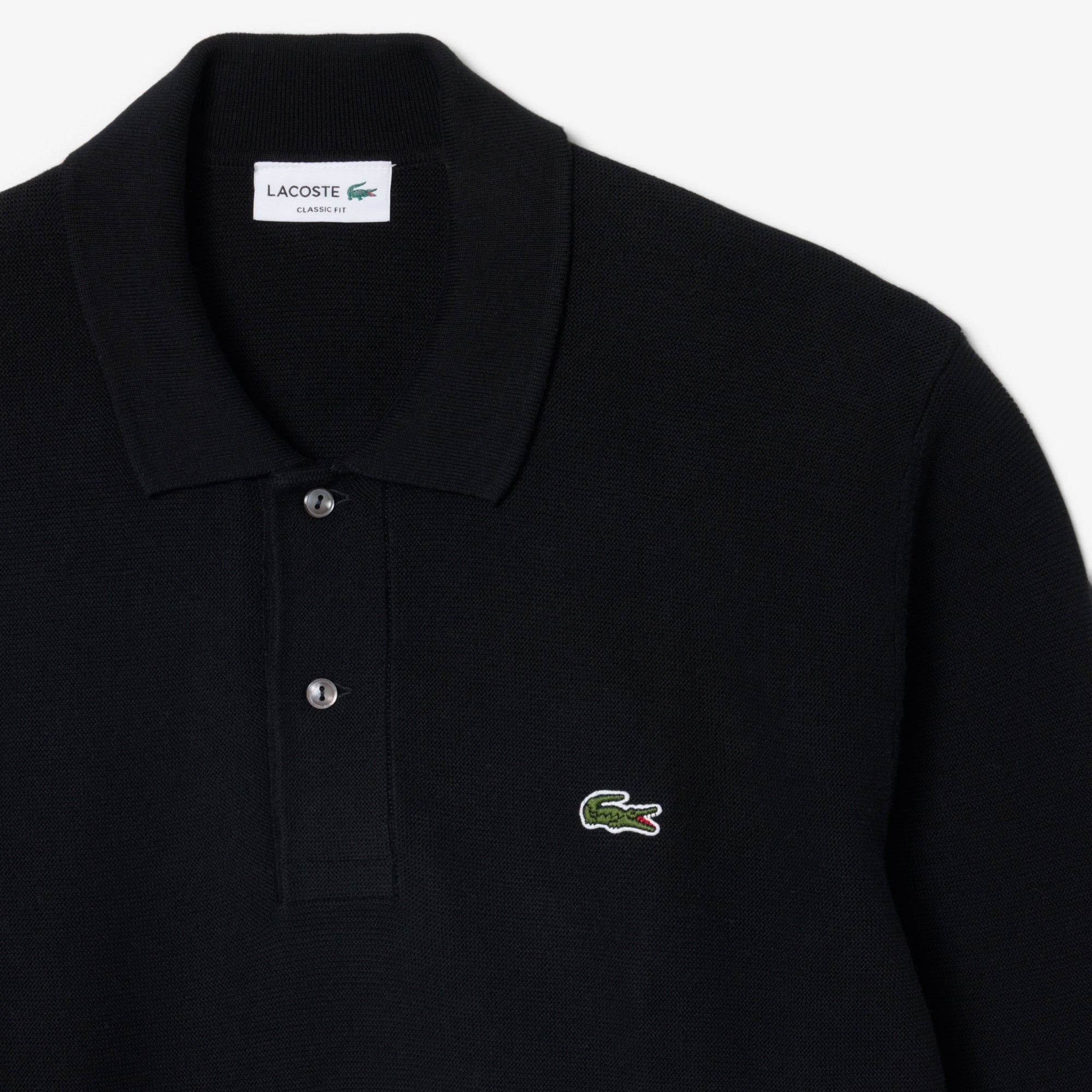 Erkek Classic Fit Polo Yaka Siyah Kazak