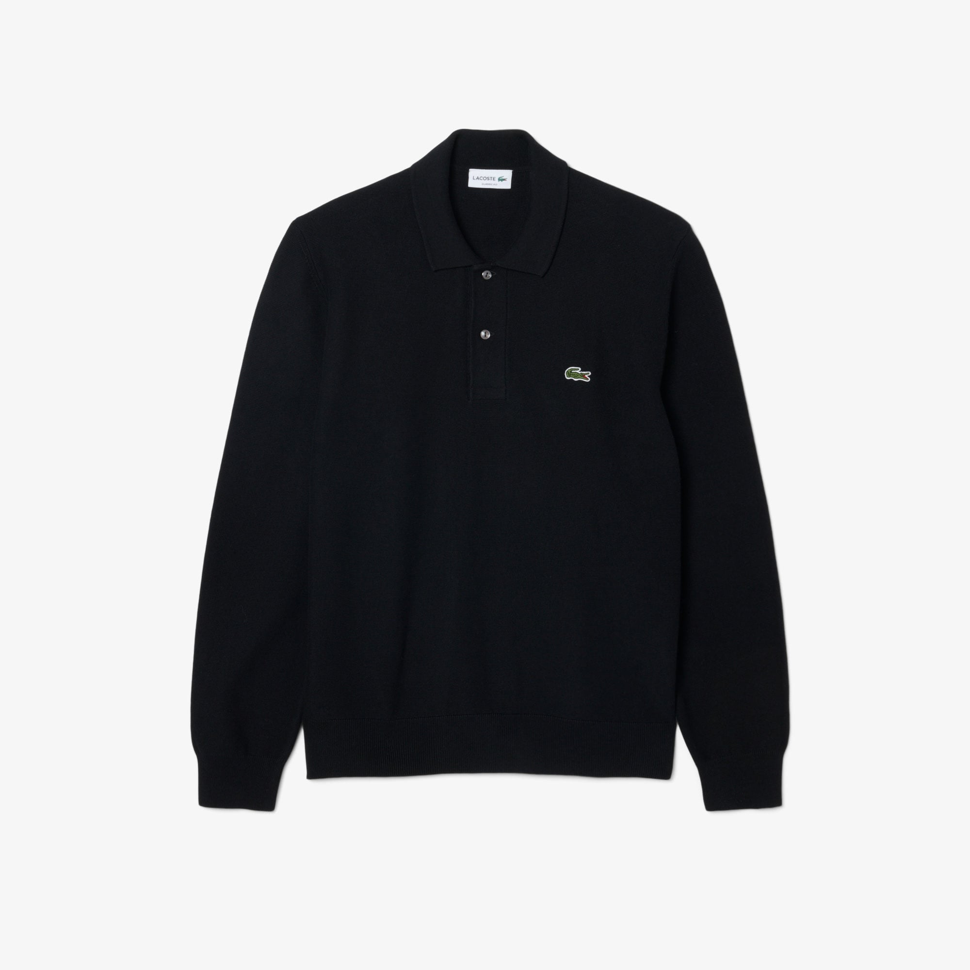 Erkek Classic Fit Polo Yaka Siyah Kazak