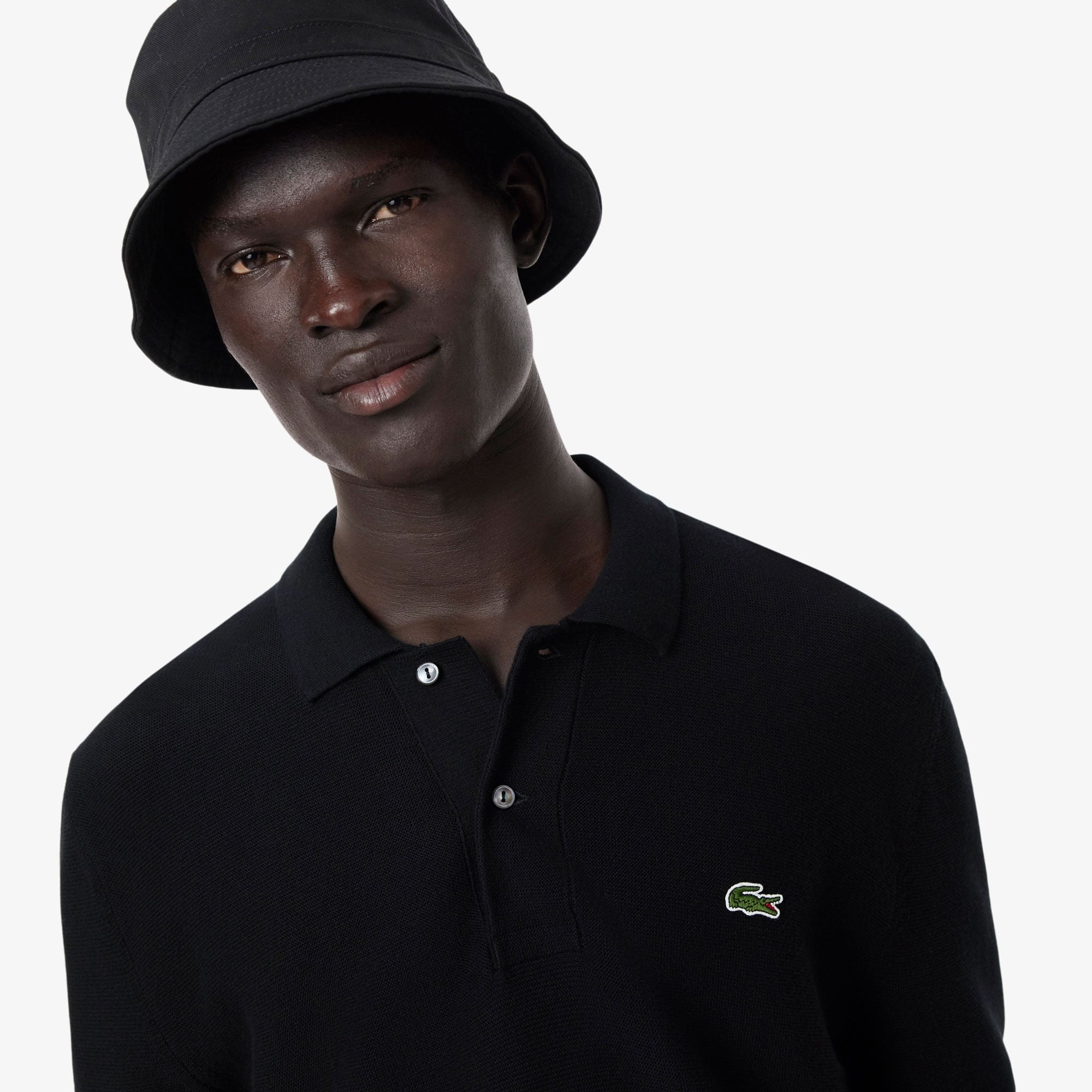 Erkek Classic Fit Polo Yaka Siyah Kazak