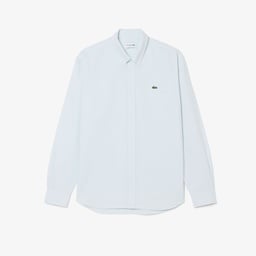 Erkek Regular Fit Düğmeli Yaka Mavi Gömlek Mavi