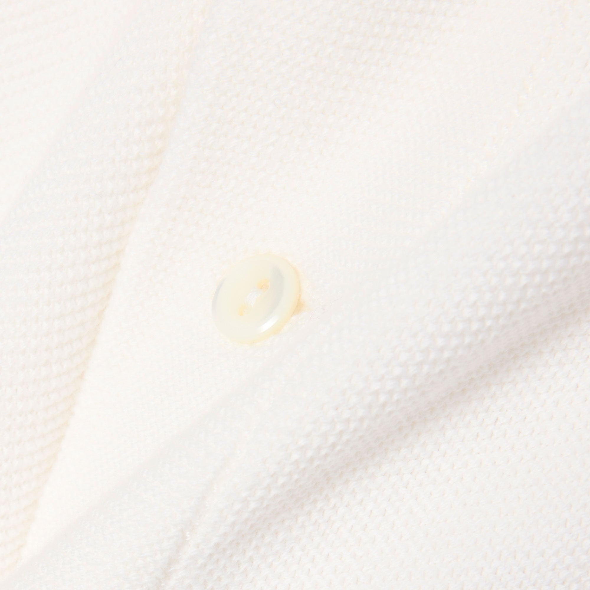 Erkek Classic Fit Polo Yaka Beyaz Kazak