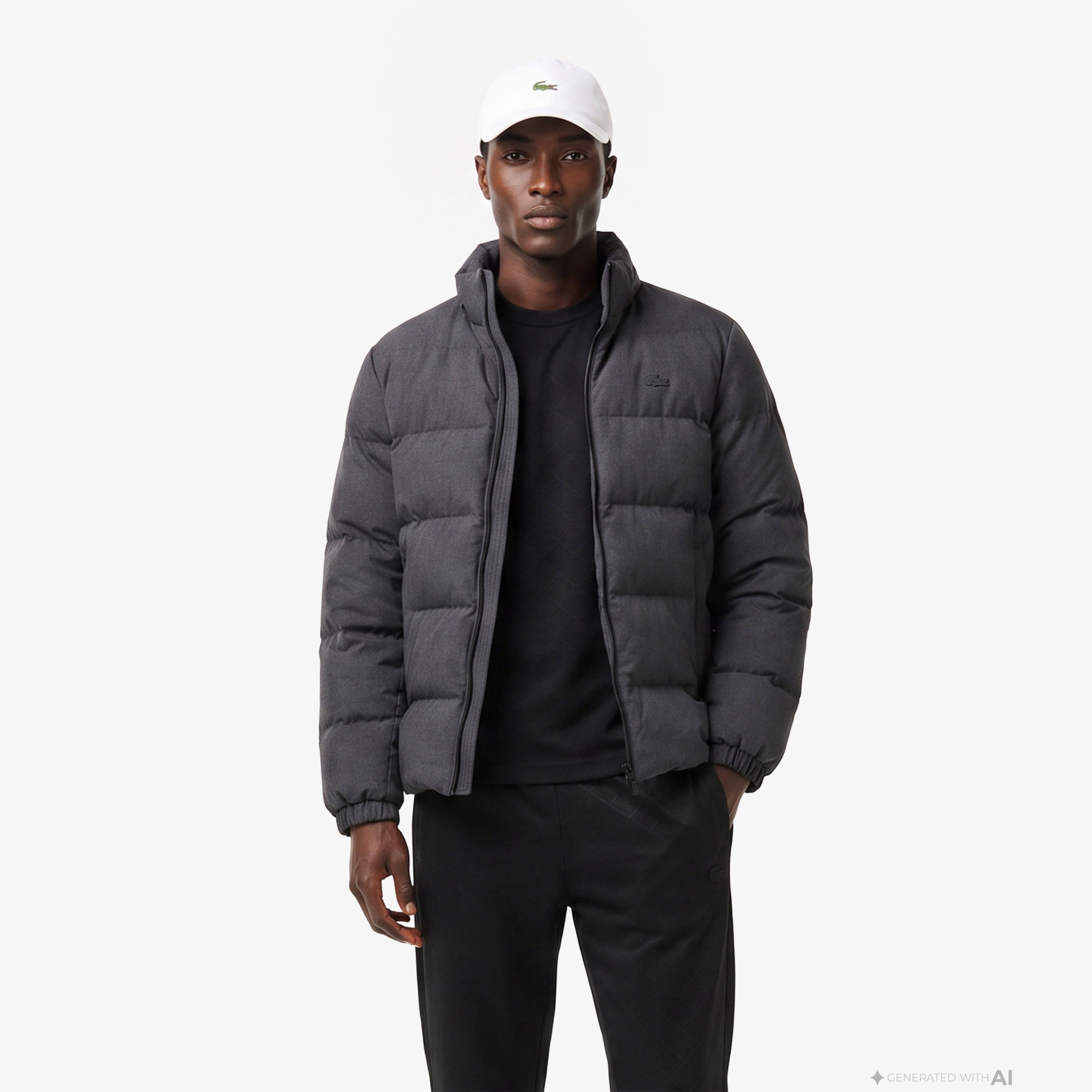 Erkek Classic Fit Kapüşonlu Gri Şişme Mont Erkek Classic Fit Kapüşonlu Gri Şişme Mont