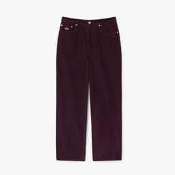 Kadın Wide Leg Kadife Bordo Pantolon Bordo