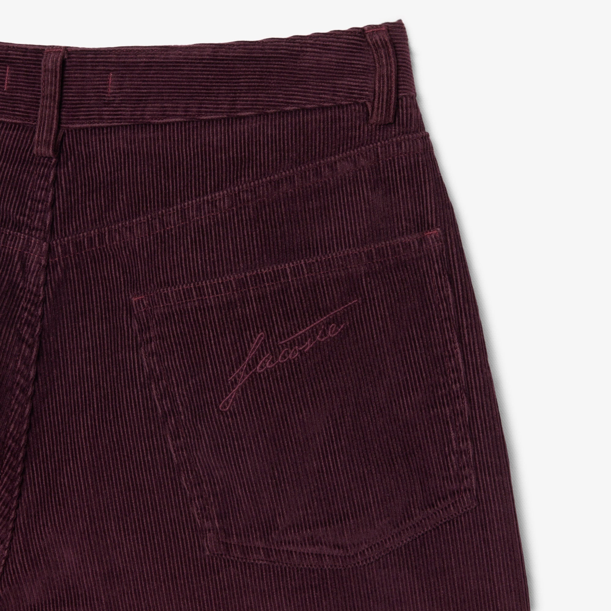 Kadın Wide Leg Kadife Bordo Pantolon