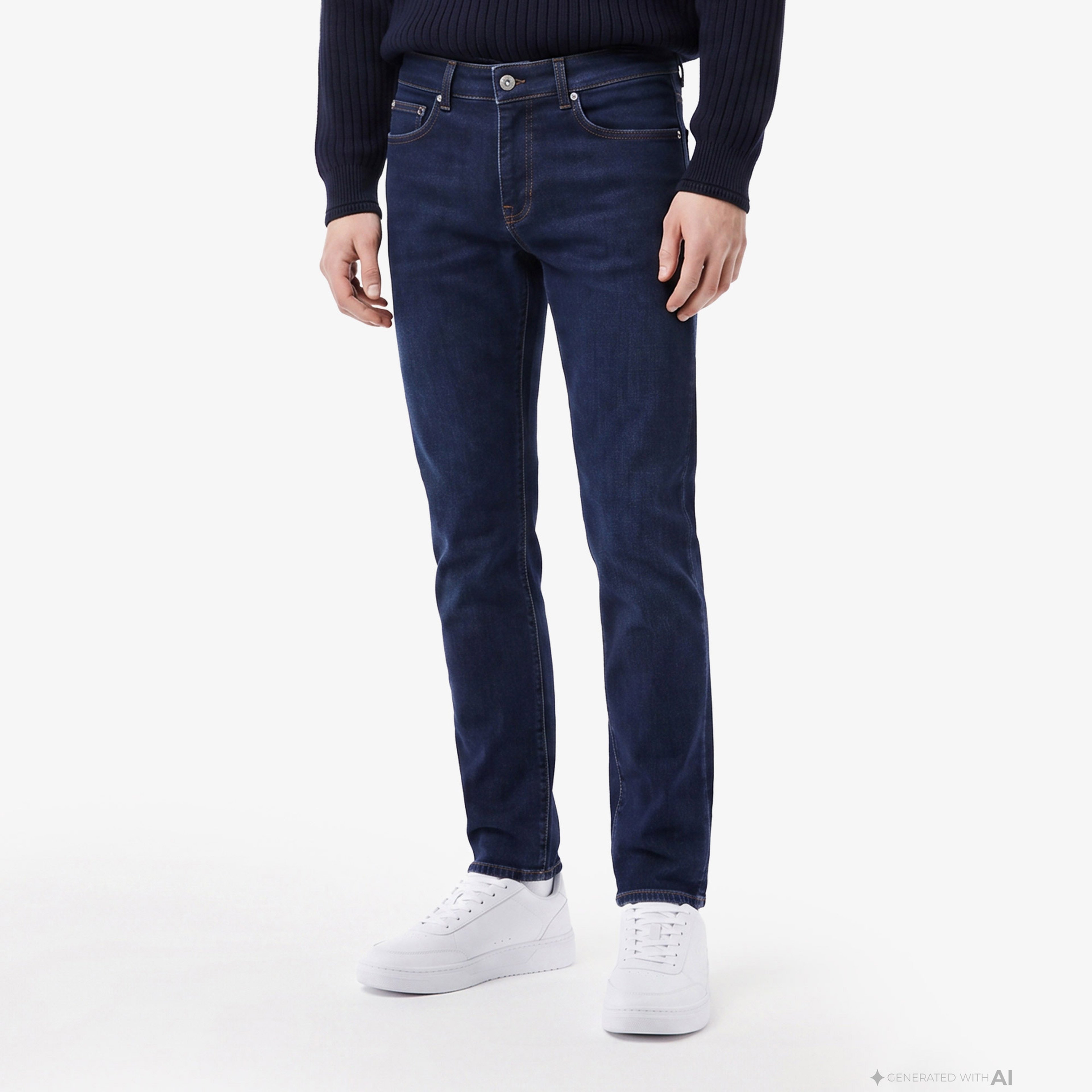 Erkek Slim Fit Lacivert Pantolon