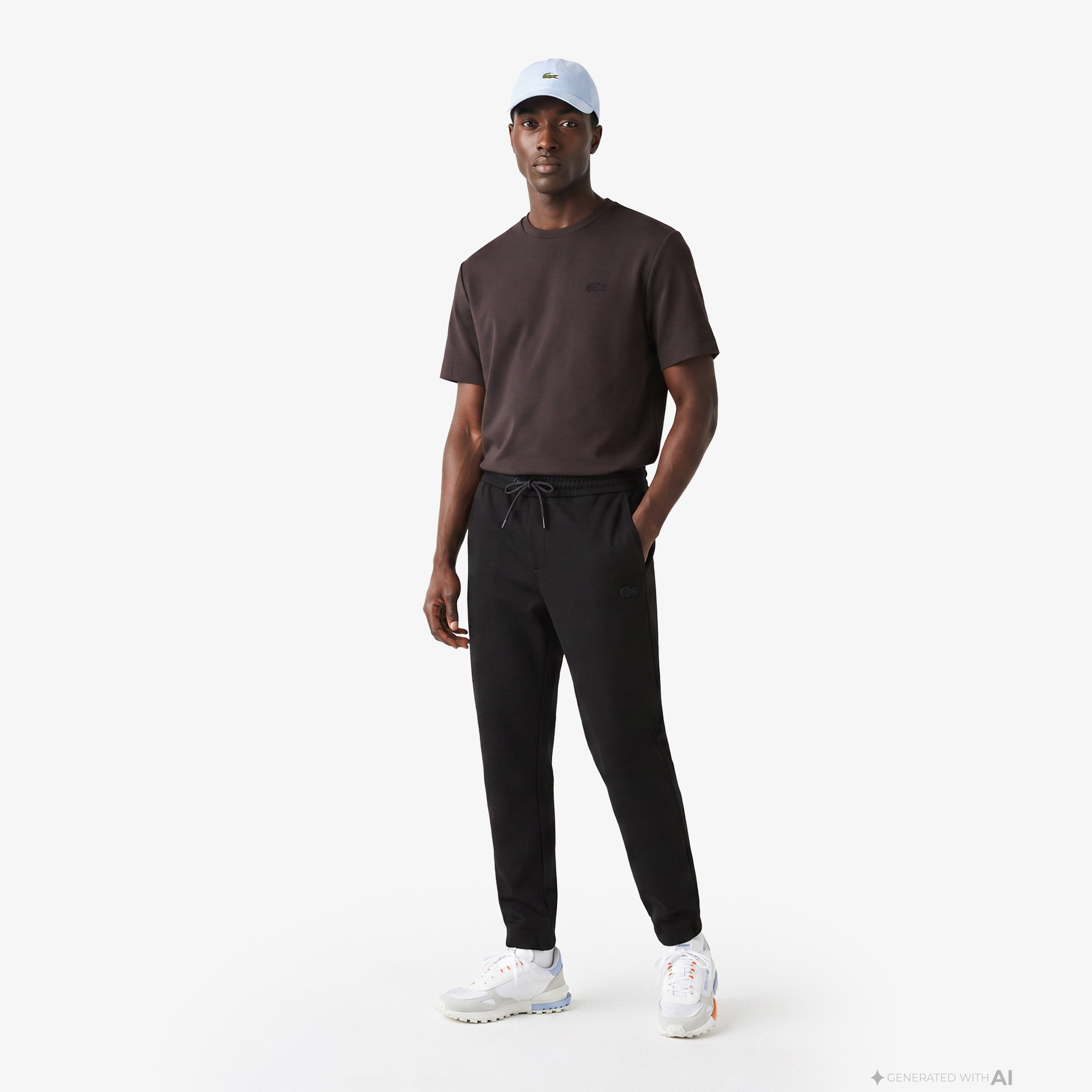 Erkek Oversize Fit Bisiklet Yaka Kahverengi T-Shirt