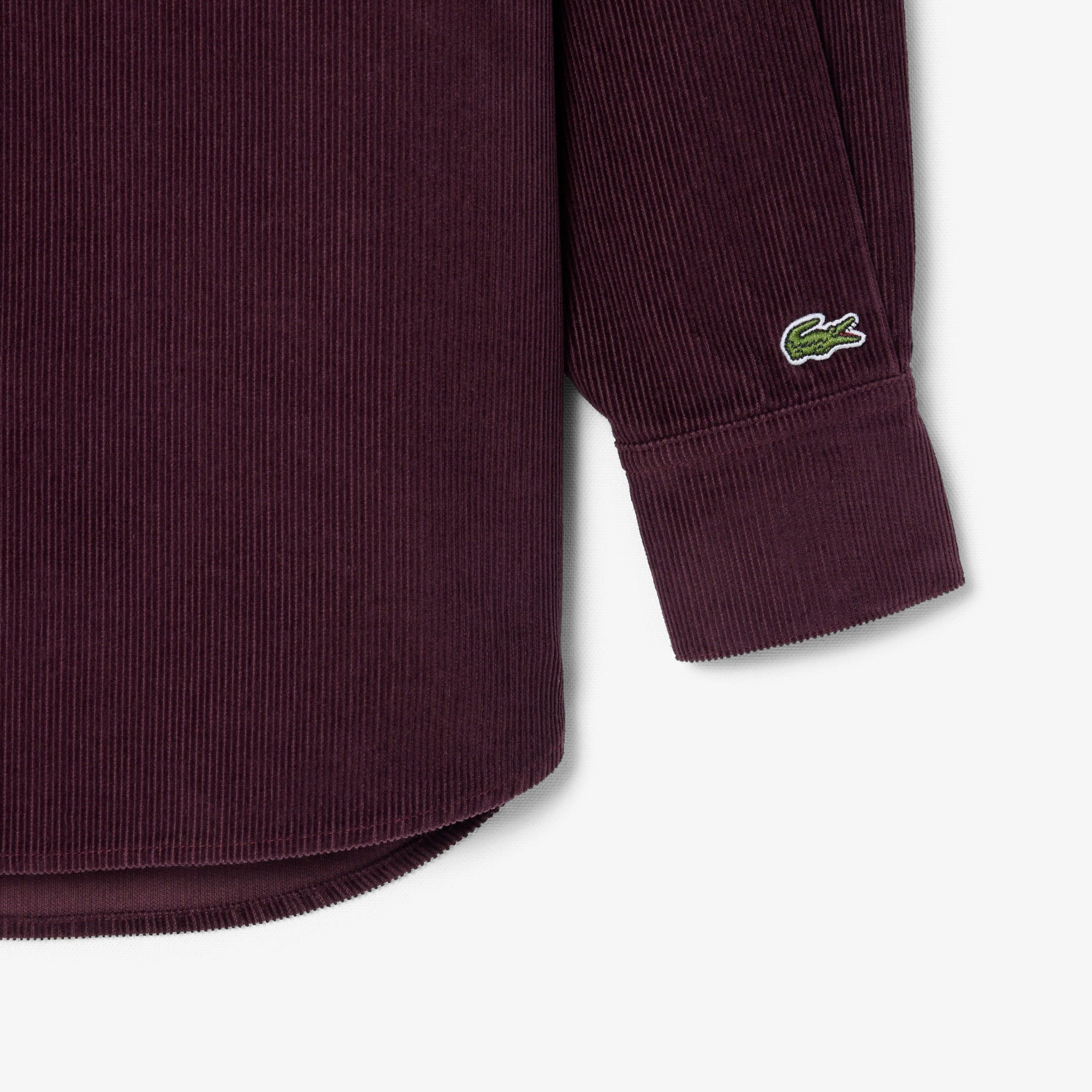 Kadın Oversize Fit Kadife Bordo Gömlek