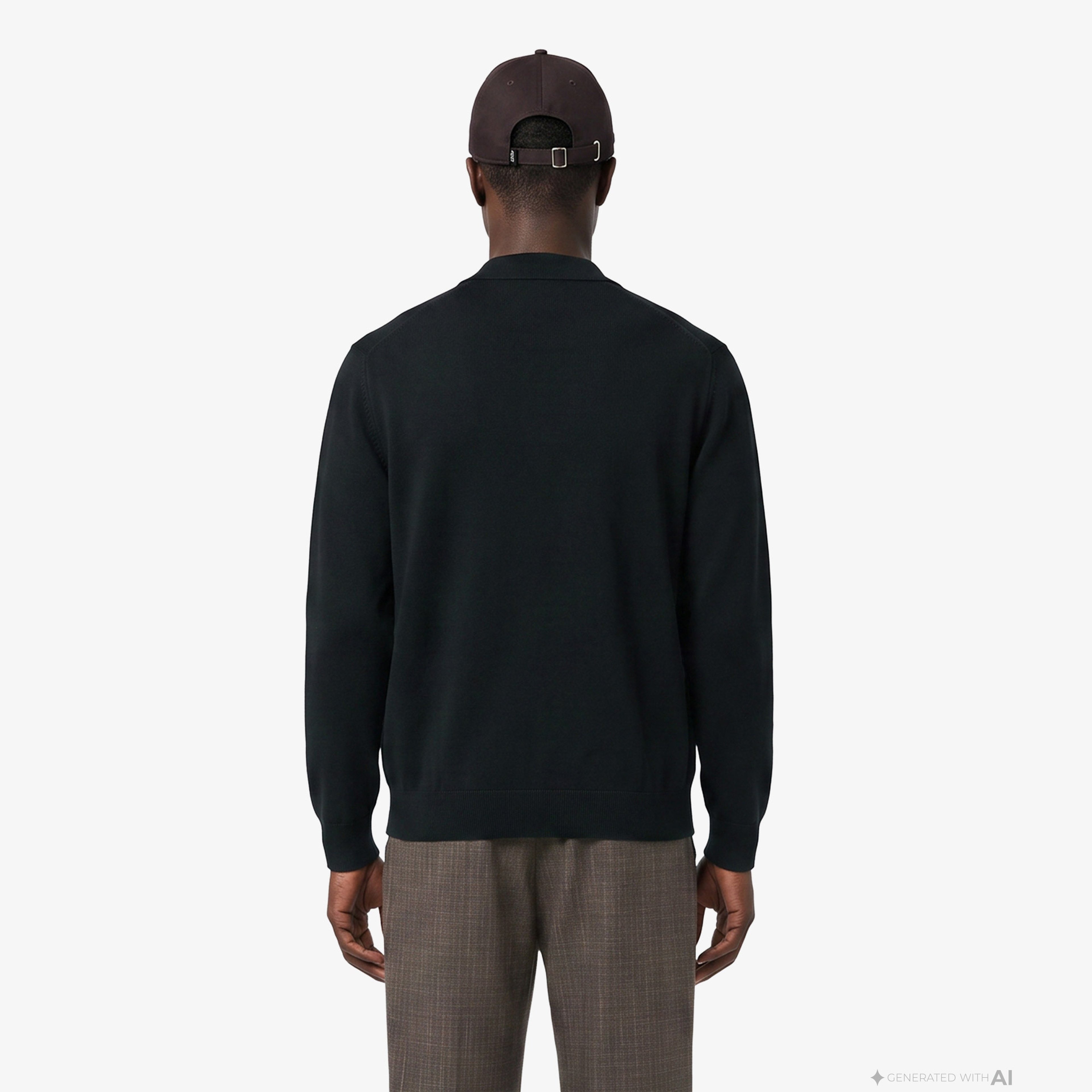 Erkek Classic Fit Polo Yaka Koyu Yeşil Kazak Erkek Classic Fit Polo Yaka Koyu Yeşil Kazak