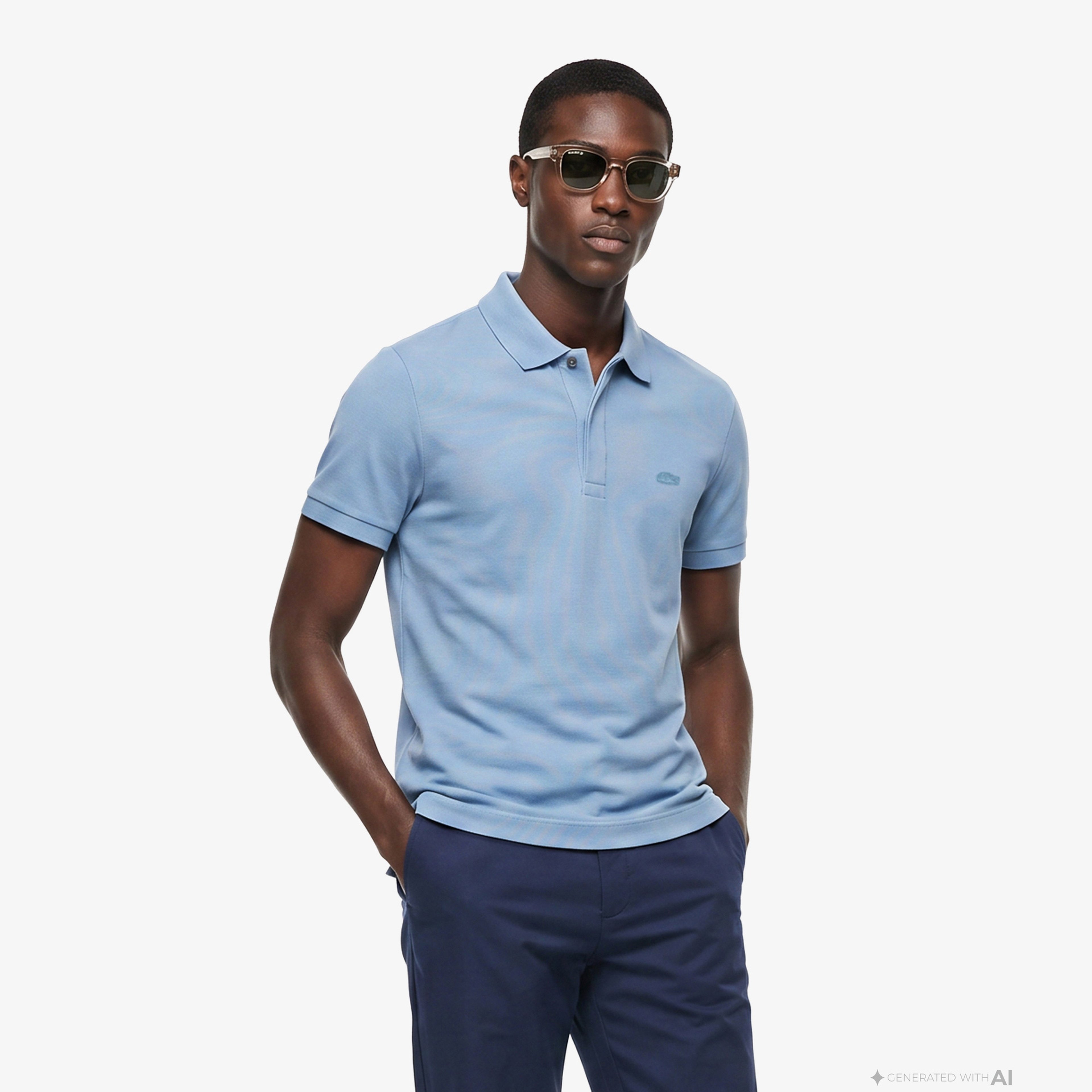 Erkek Regular Fit Mavi Paris Polo Erkek Regular Fit Mavi Paris Polo