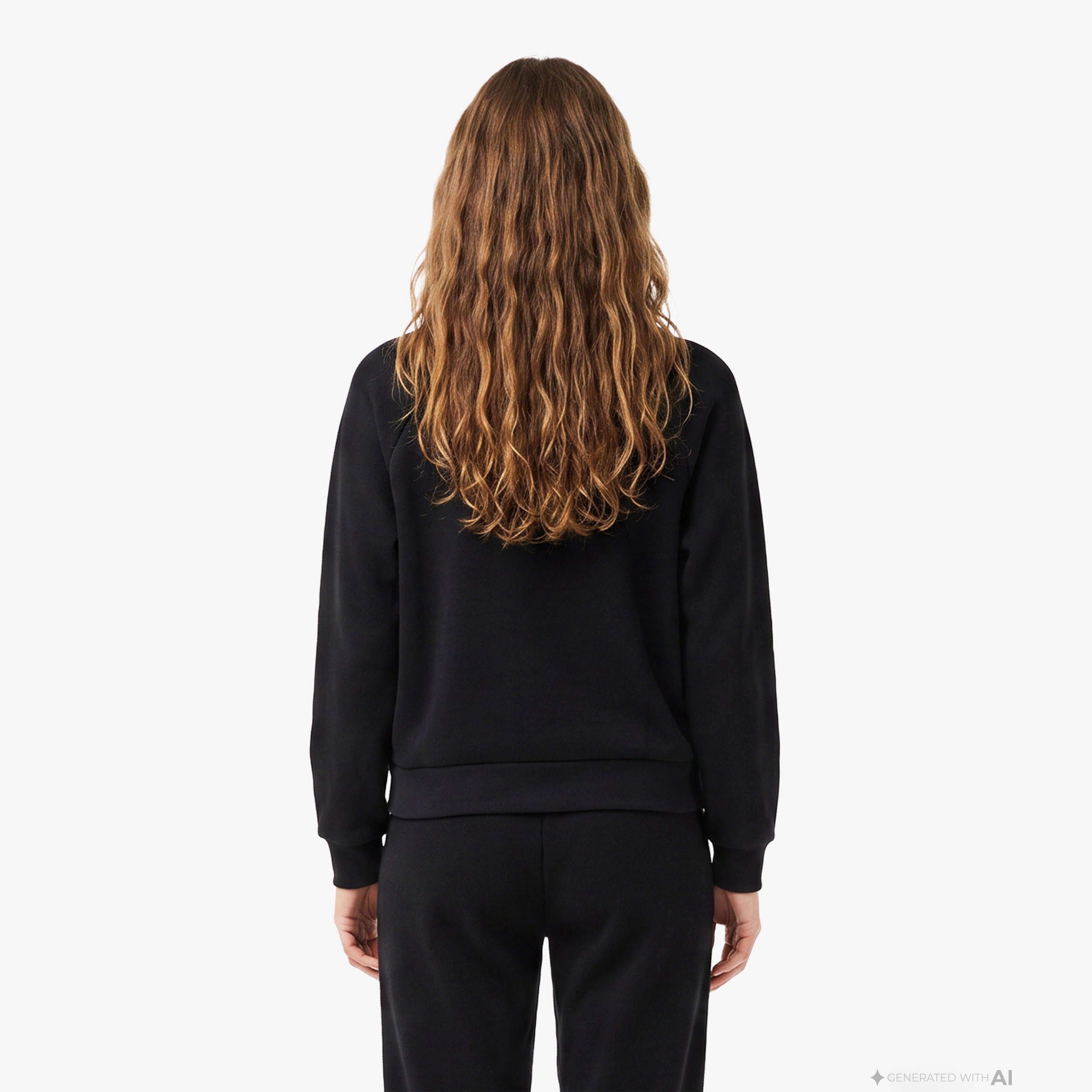 Kadın Regular Fit Yarım Fermuarlı Siyah Sweatshirt Kadın Regular Fit Yarım Fermuarlı Siyah Sweatshirt