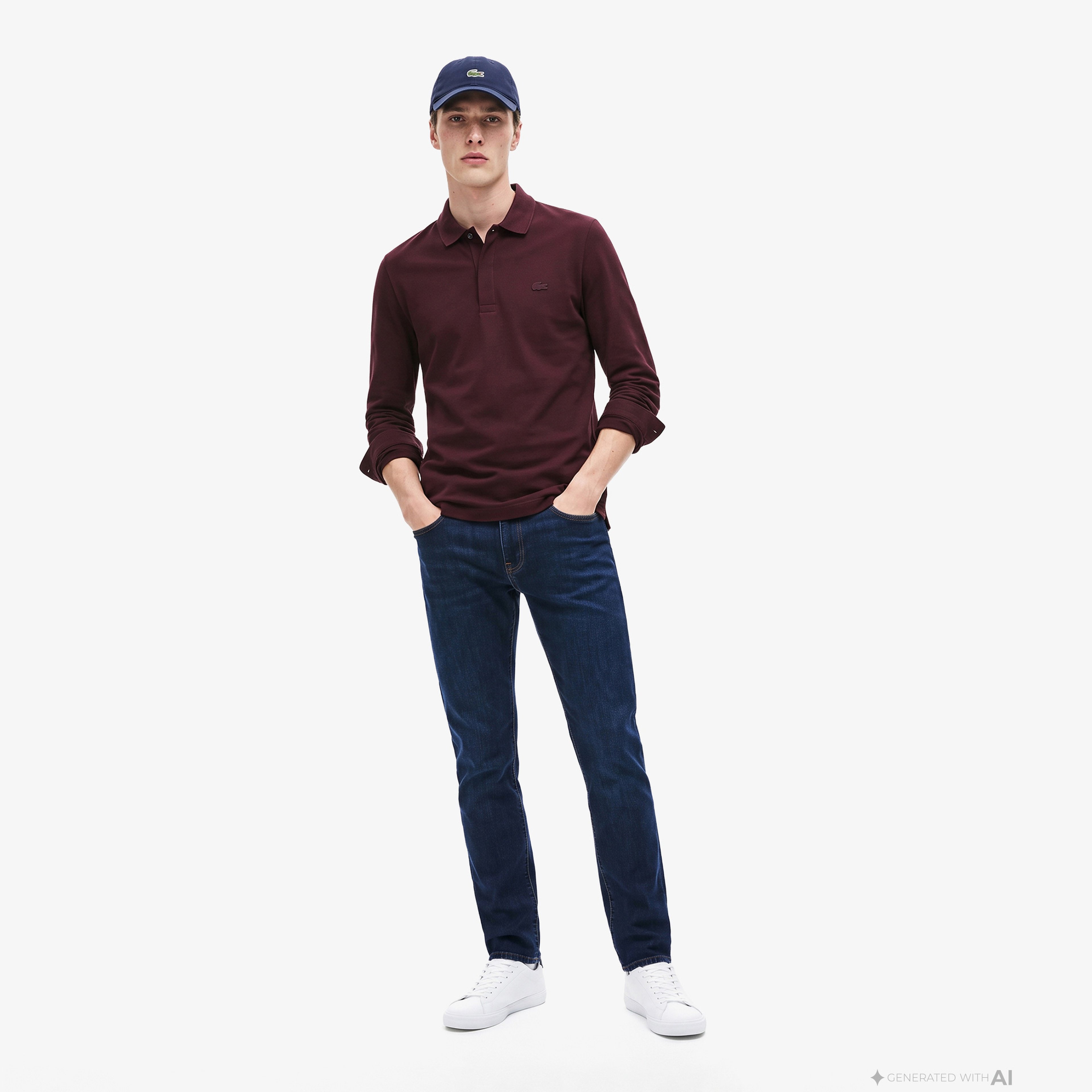 Erkek Regular Fit Uzun Kollu Bordo Paris Polo Erkek Regular Fit Uzun Kollu Bordo Paris Polo