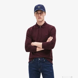 Erkek Regular Fit Uzun Kollu Bordo Paris Polo Bordo