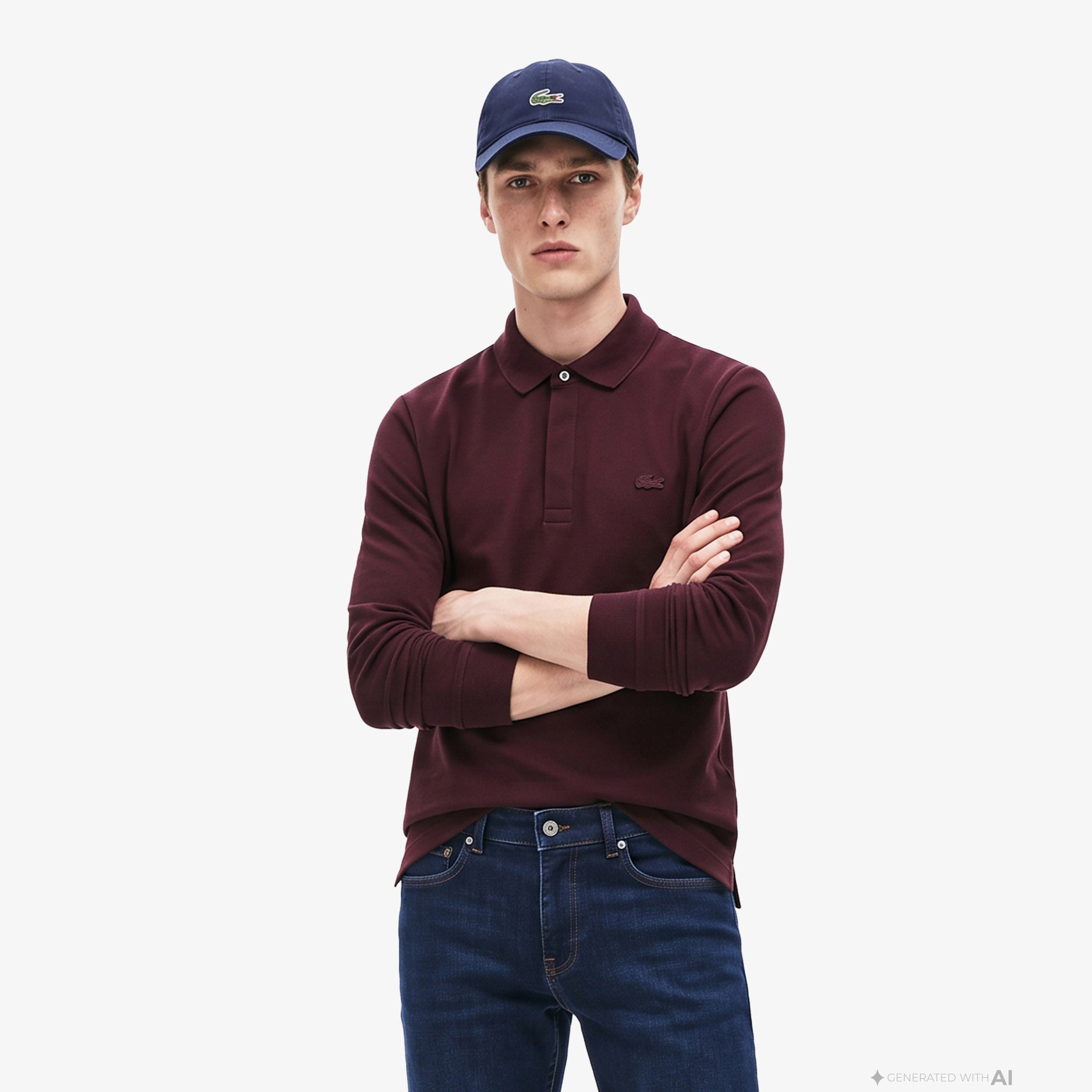 Erkek Regular Fit Uzun Kollu Bordo Paris Polo Erkek Regular Fit Uzun Kollu Bordo Paris Polo